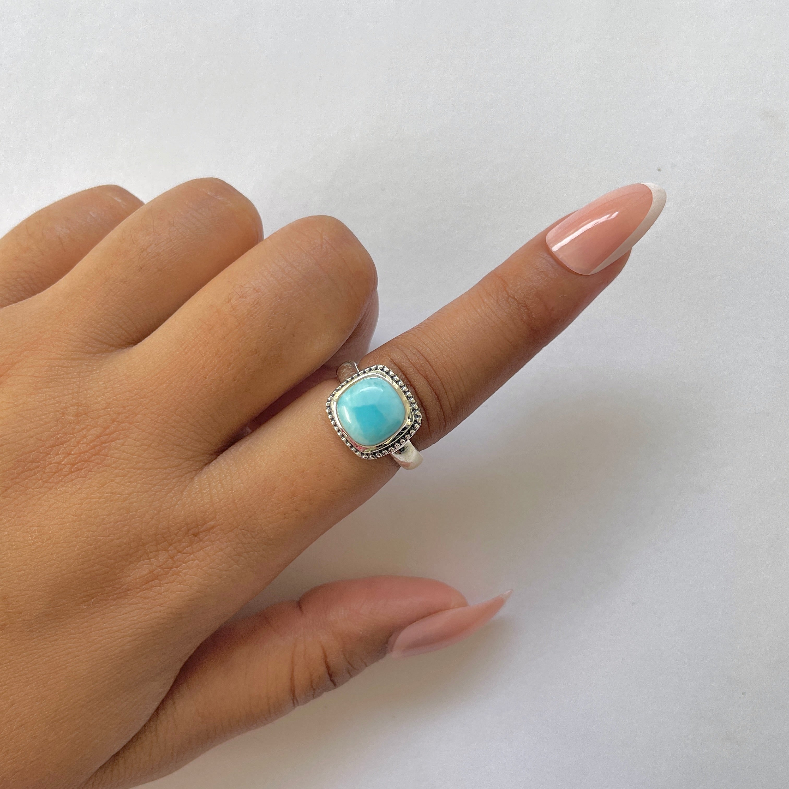 Larimar Ring-(LAR-RDR-55.)