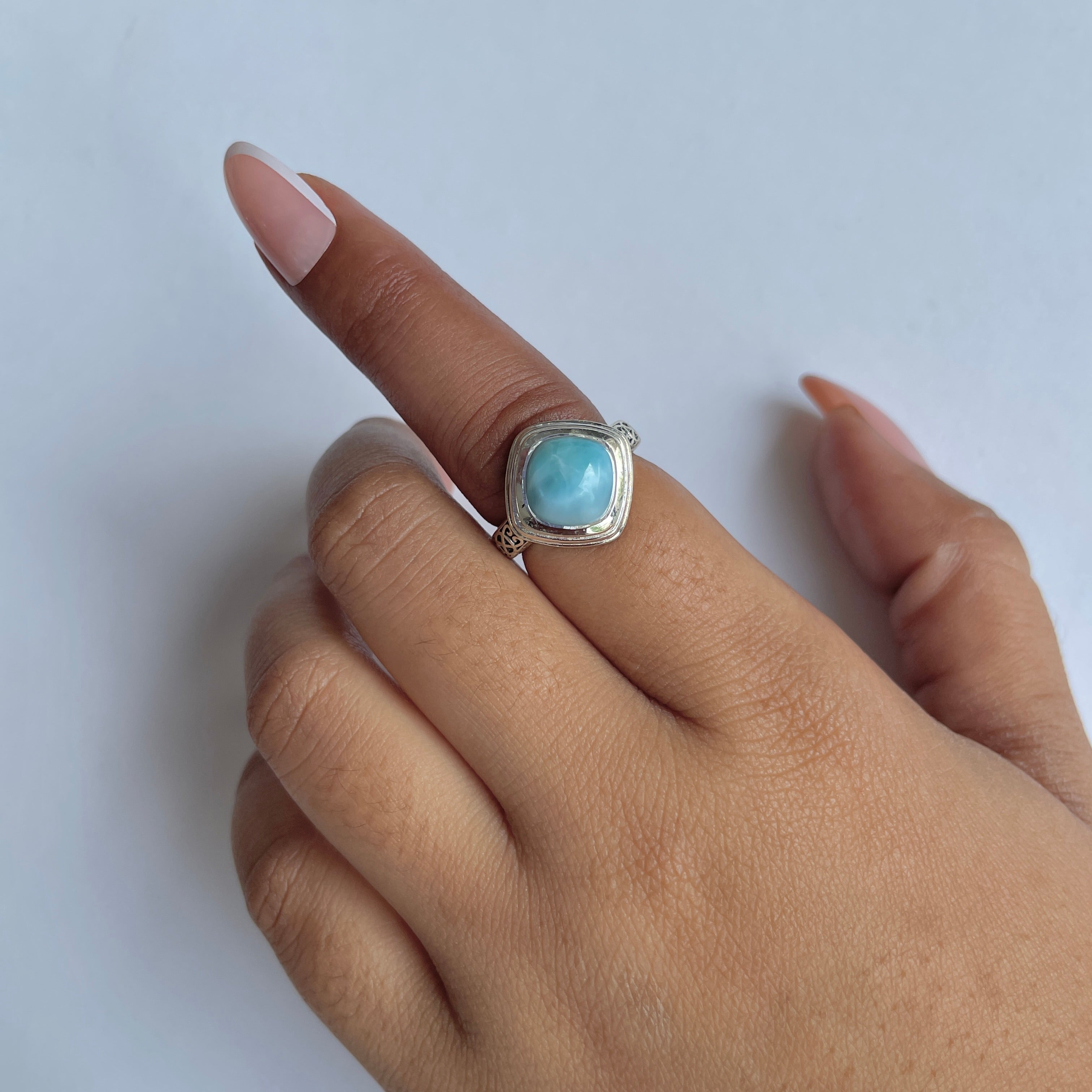 Larimar Ring-(LAR-RDR-56.)