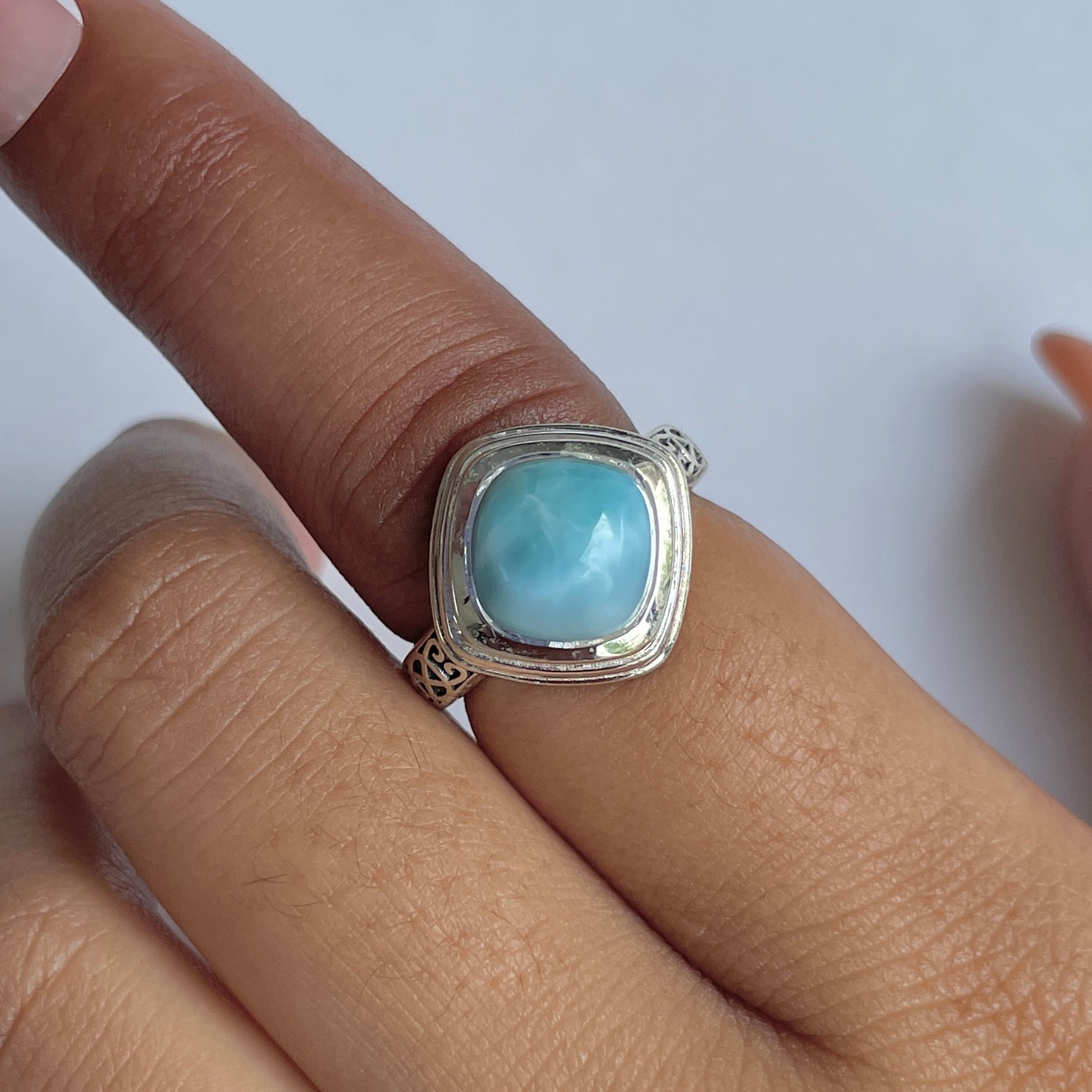 Larimar Ring-(LAR-RDR-56.)