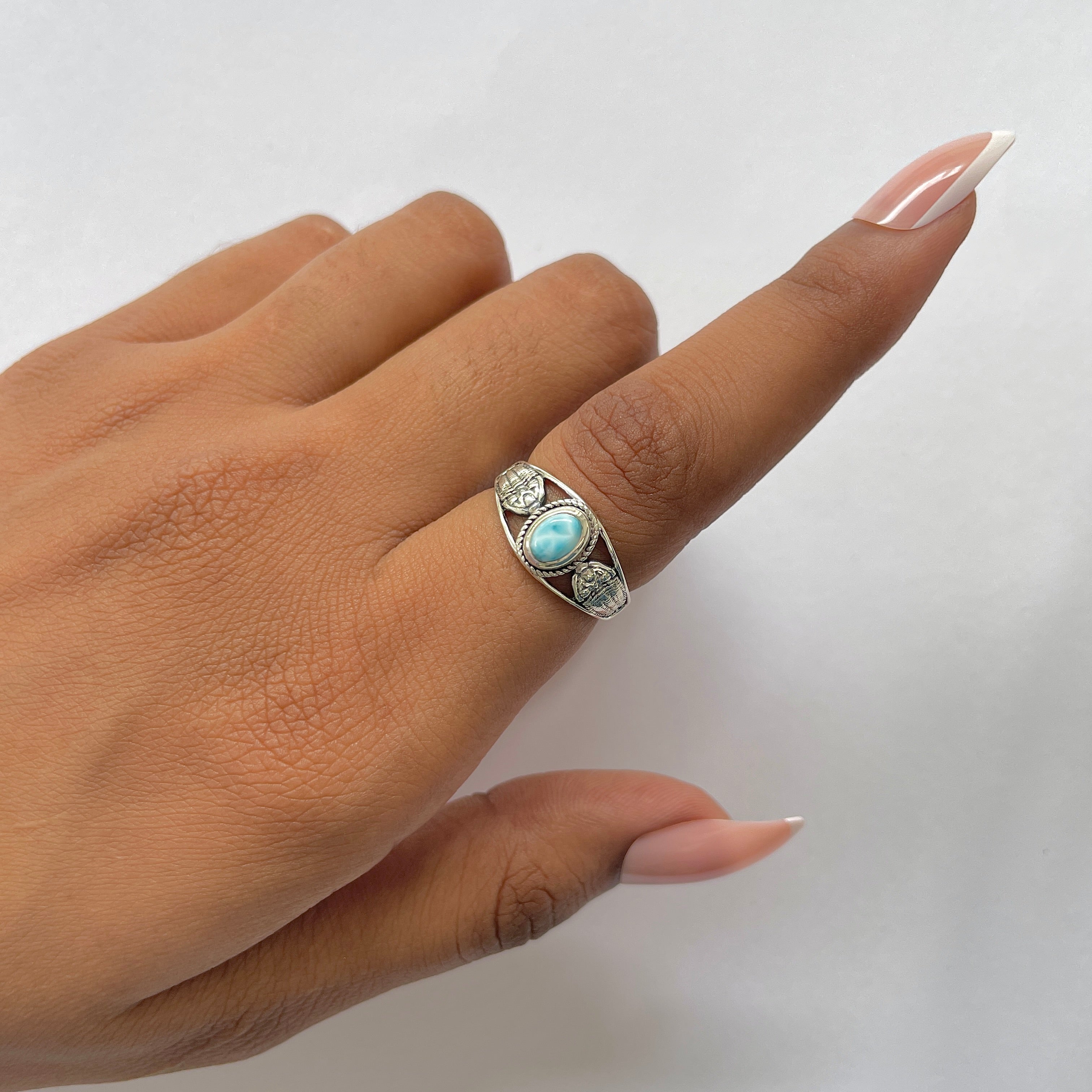Larimar Ring-(LAR-RDR-69.)