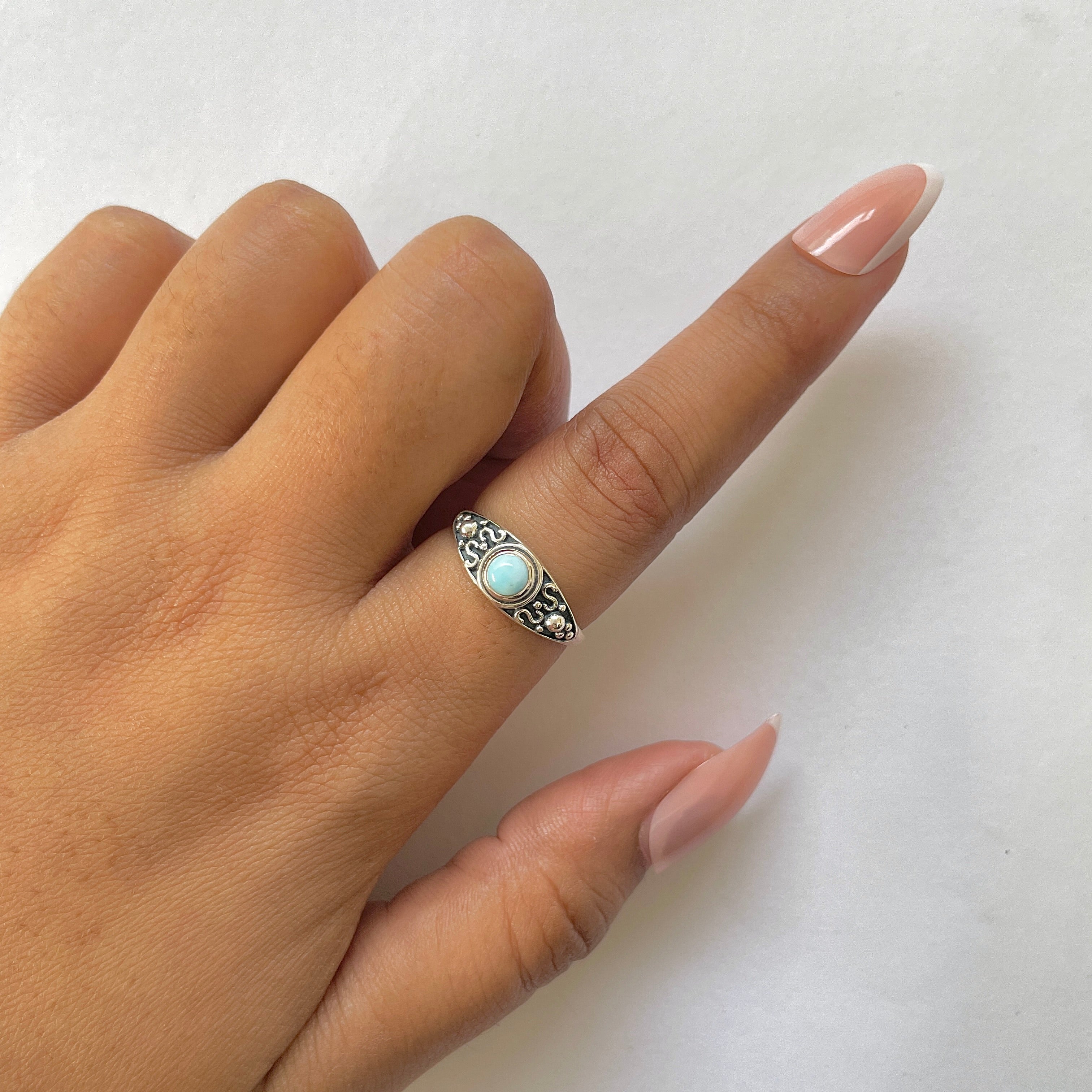 Larimar Ring-(LAR-RDR-837.)