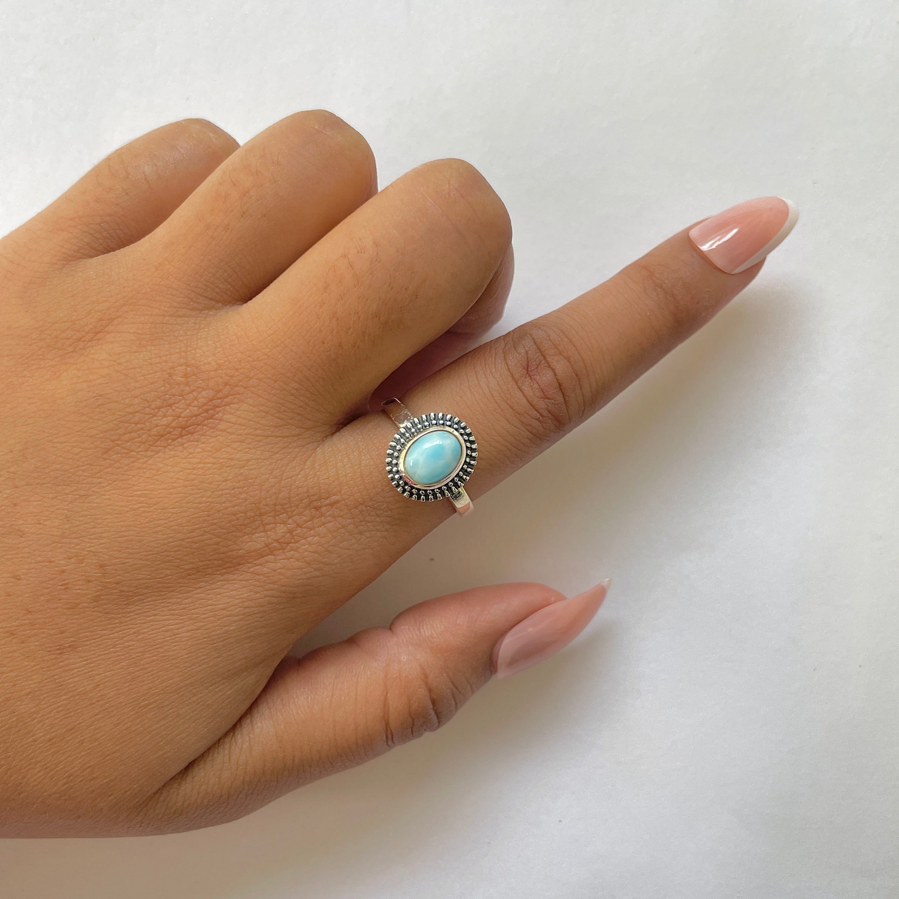 Larimar Ring-(LAR-RDR-842.)
