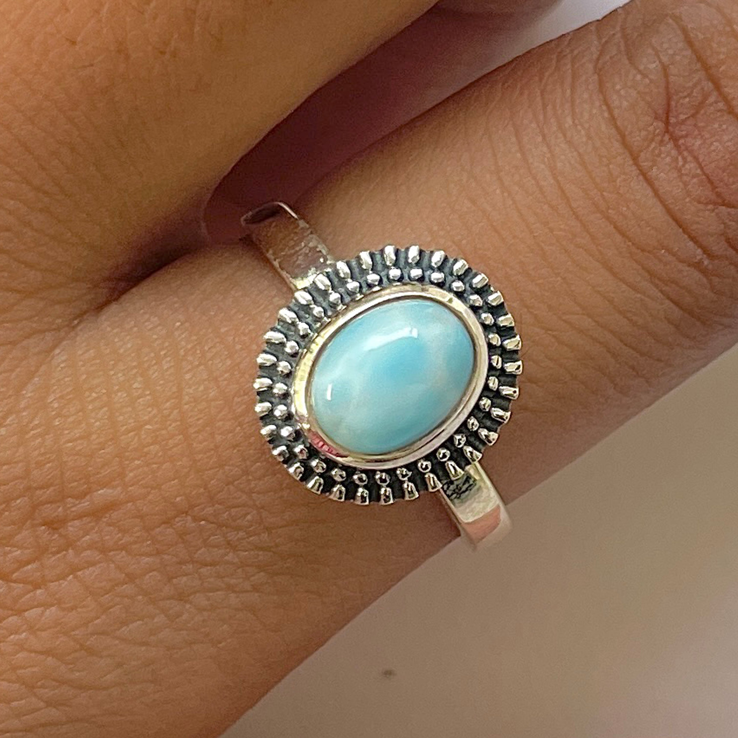 Larimar Ring-(LAR-RDR-842.)