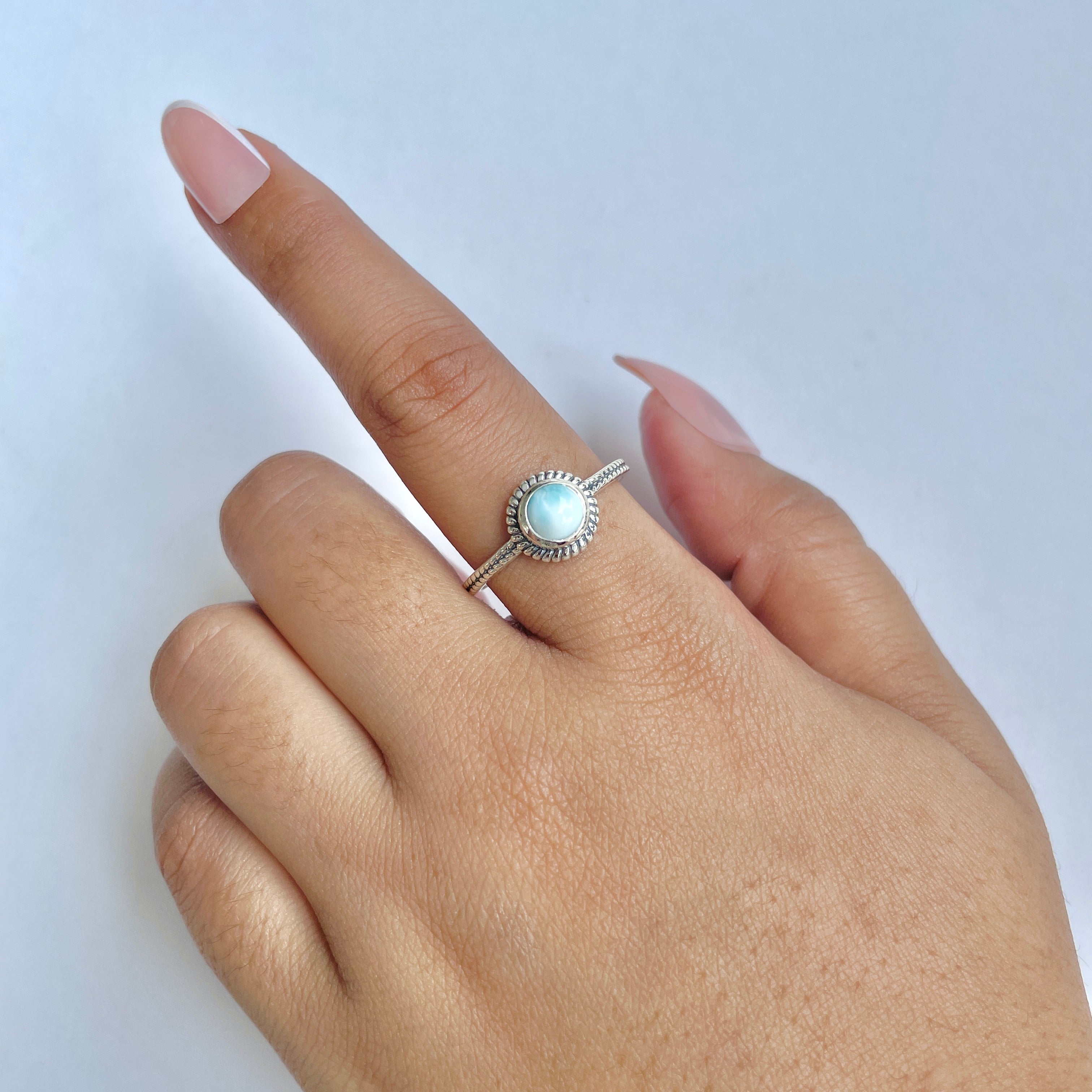 Larimar Ring-(LAR-RDR-895.)