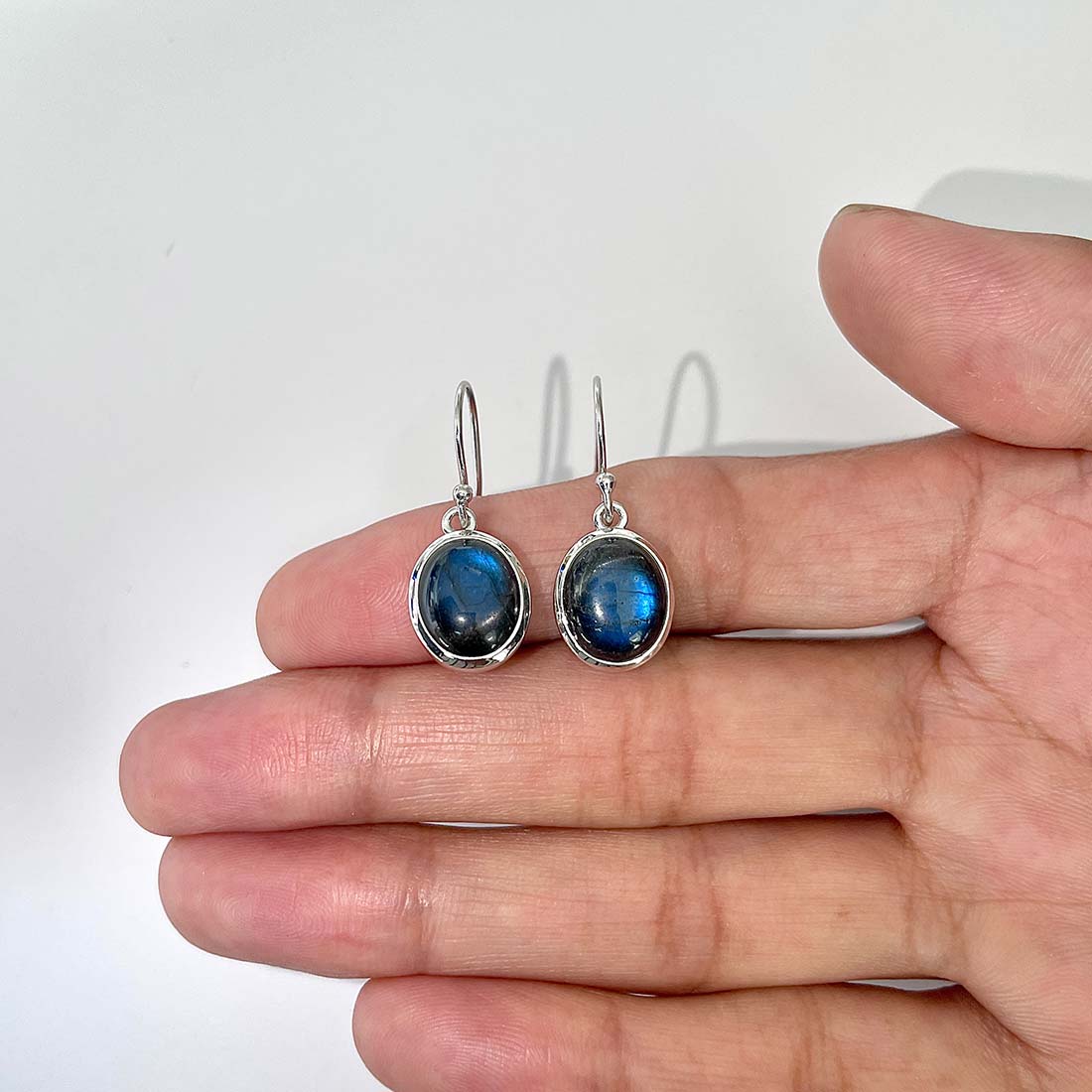 Labradorite Earring-(LBD-RDE-727)