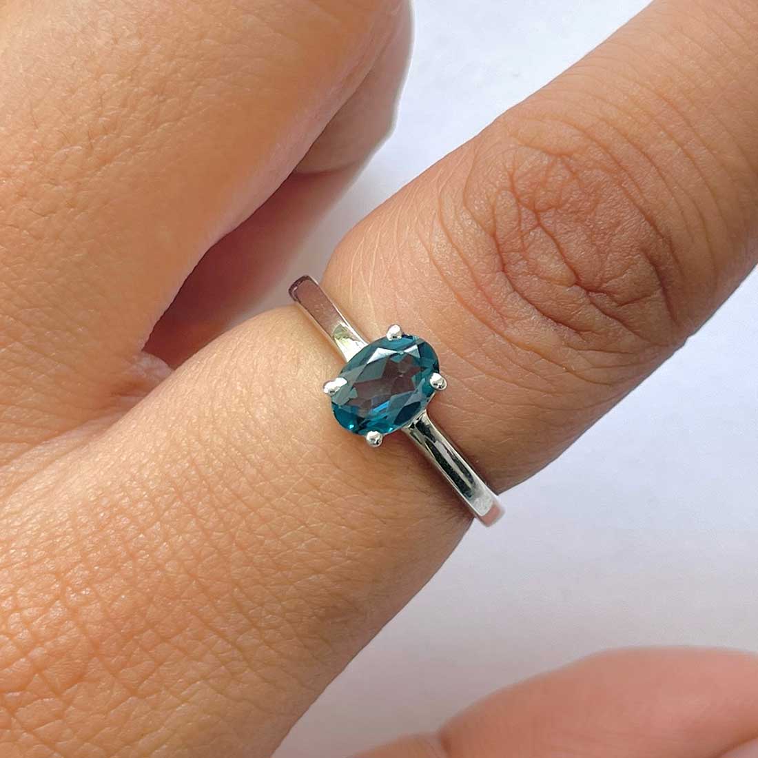 London Blue Topaz Ring-(LBTZ-RDR-242.)