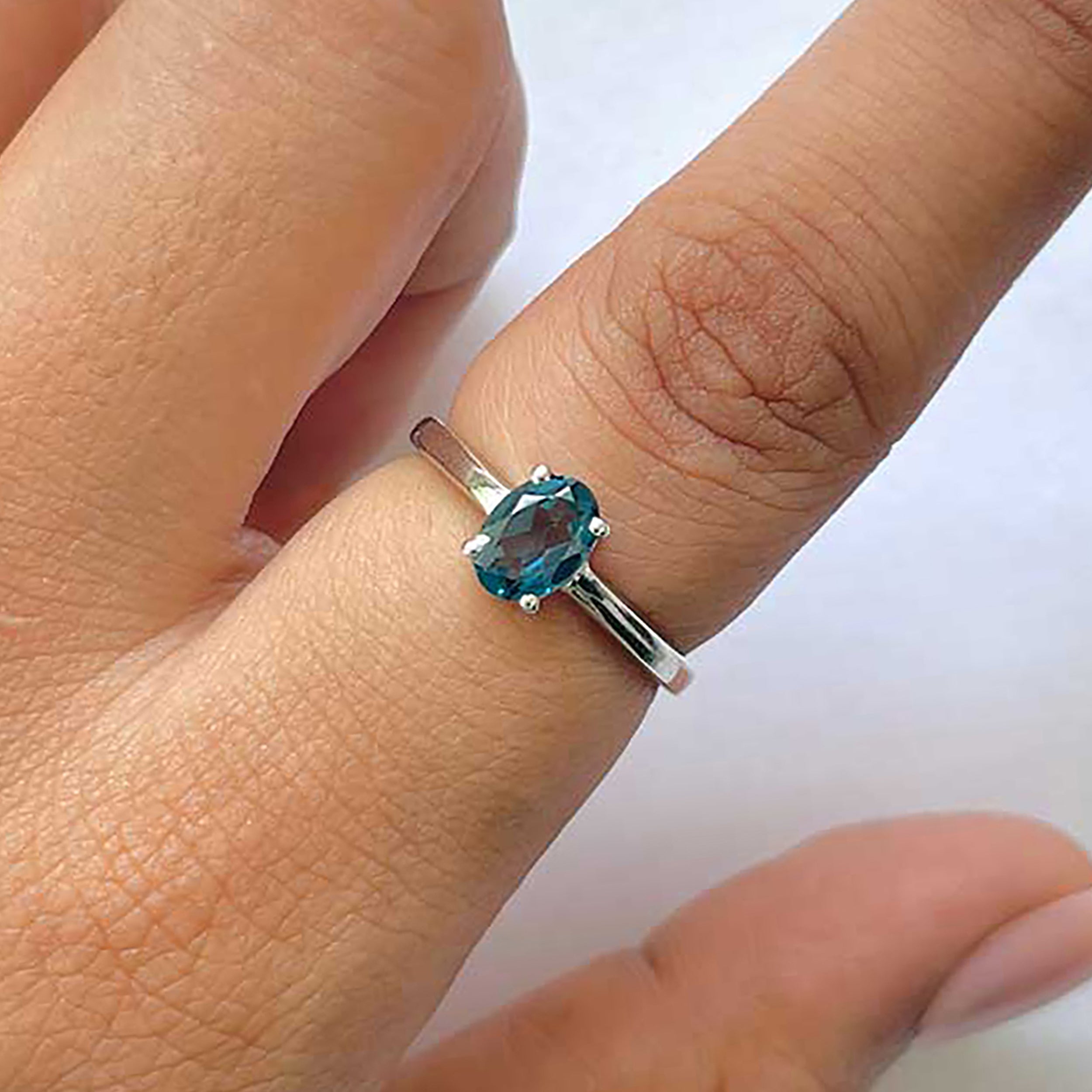 London Blue Topaz Ring-(LBTZ-RDR-242.)
