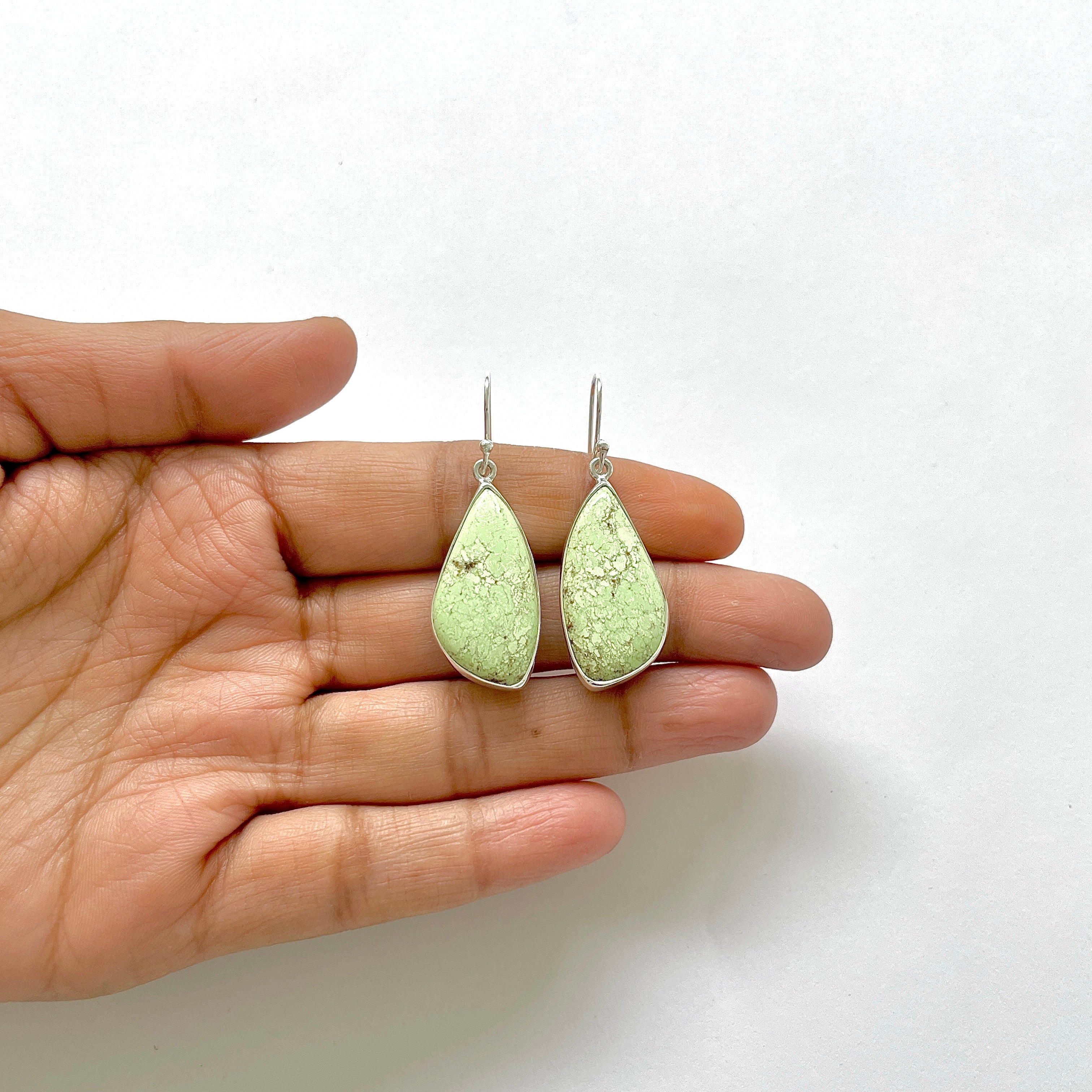 Lemon Chrysoprase Earring-(LCP-3-1)