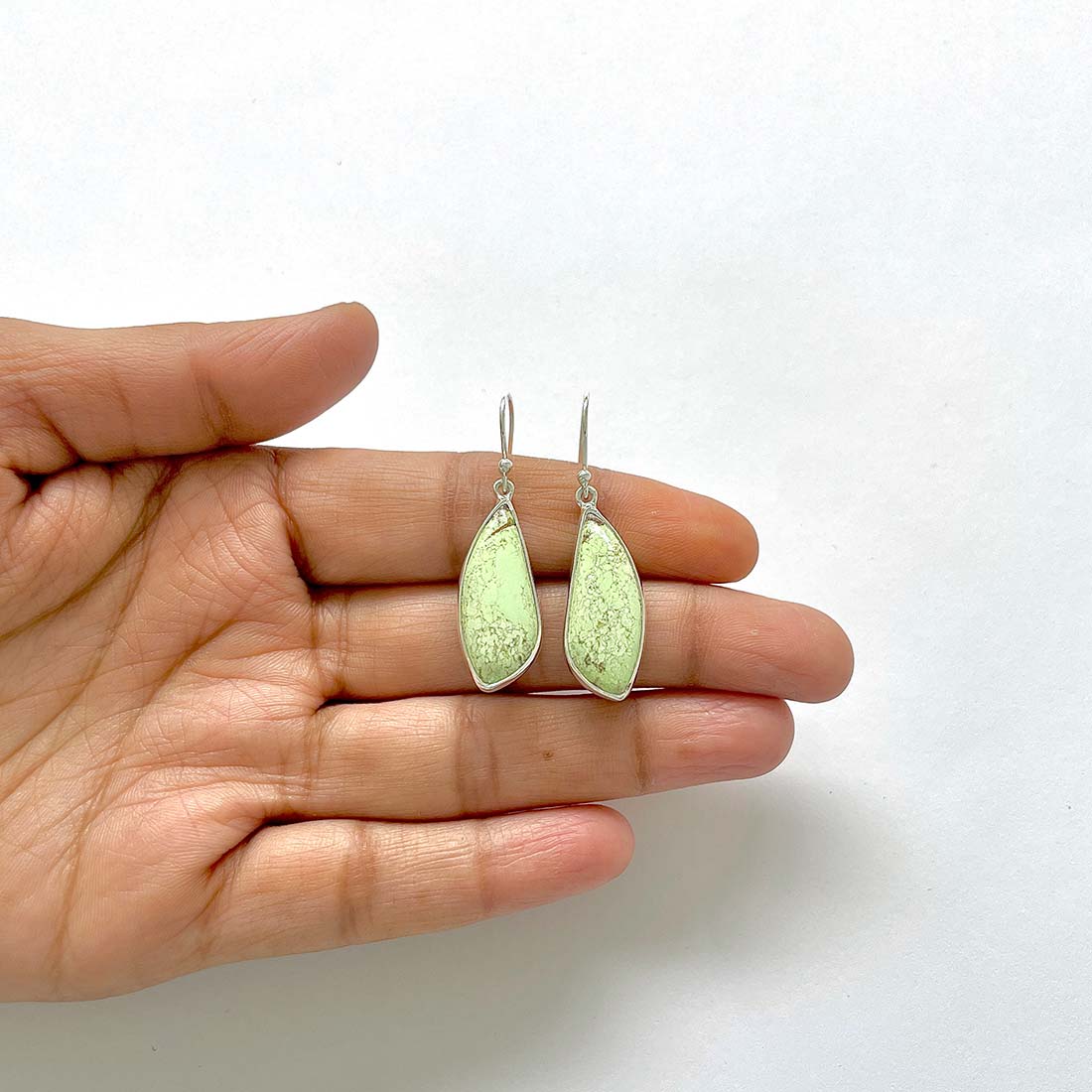 Lemon Chrysoprase Earring-(LCP-3-10)