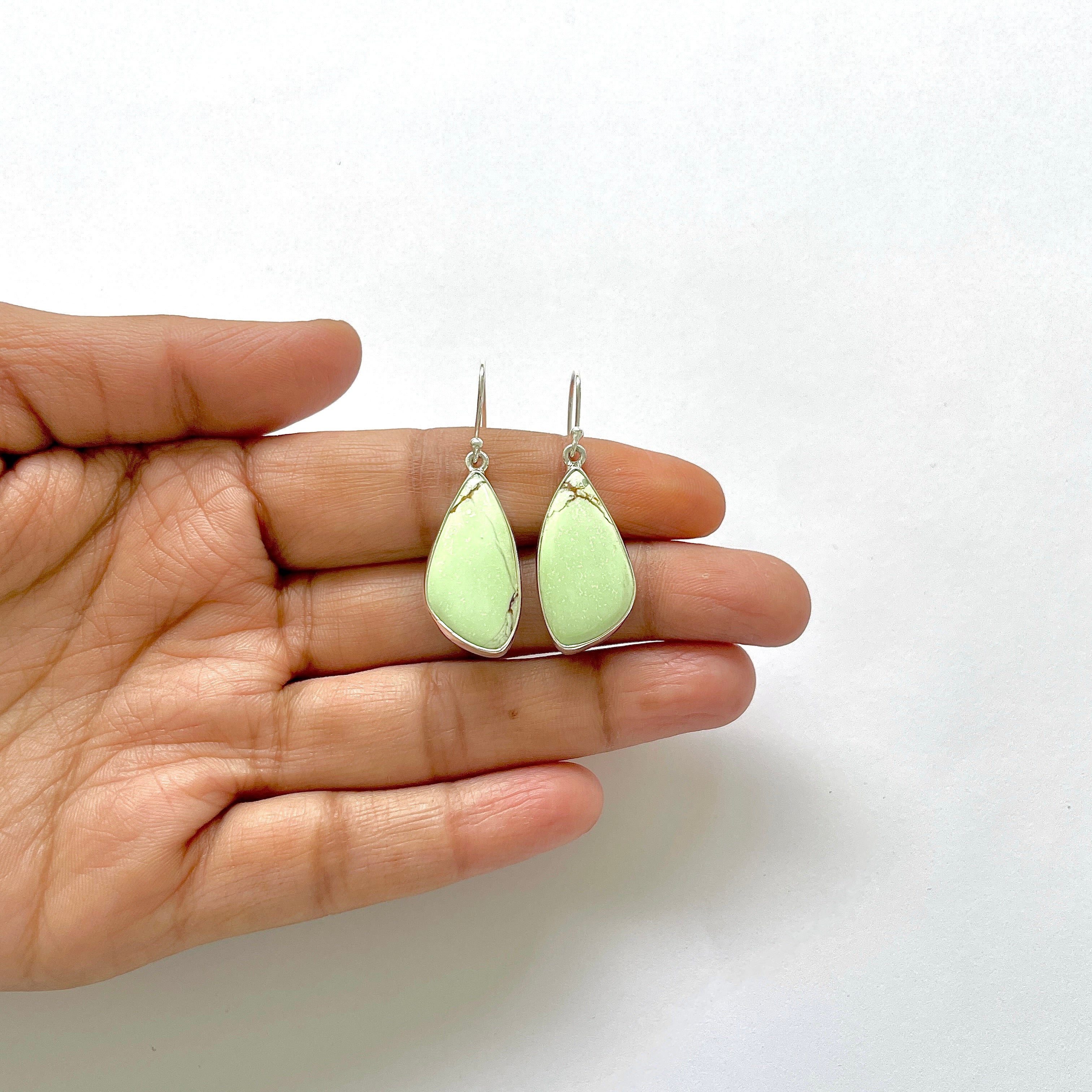 Lemon Chrysoprase Earring-(LCP-3-12)