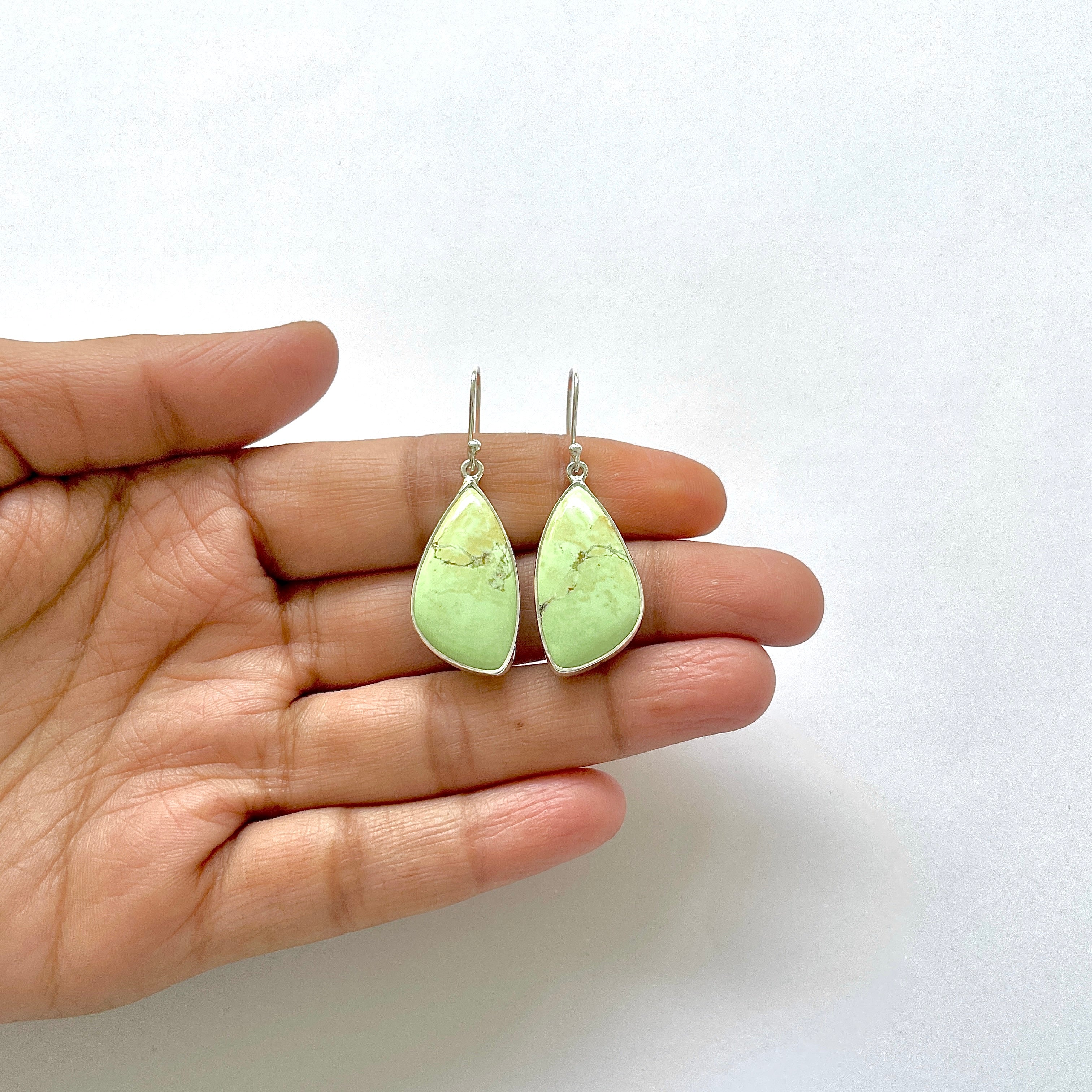 Lemon Chrysoprase Earring-(LCP-3-13)