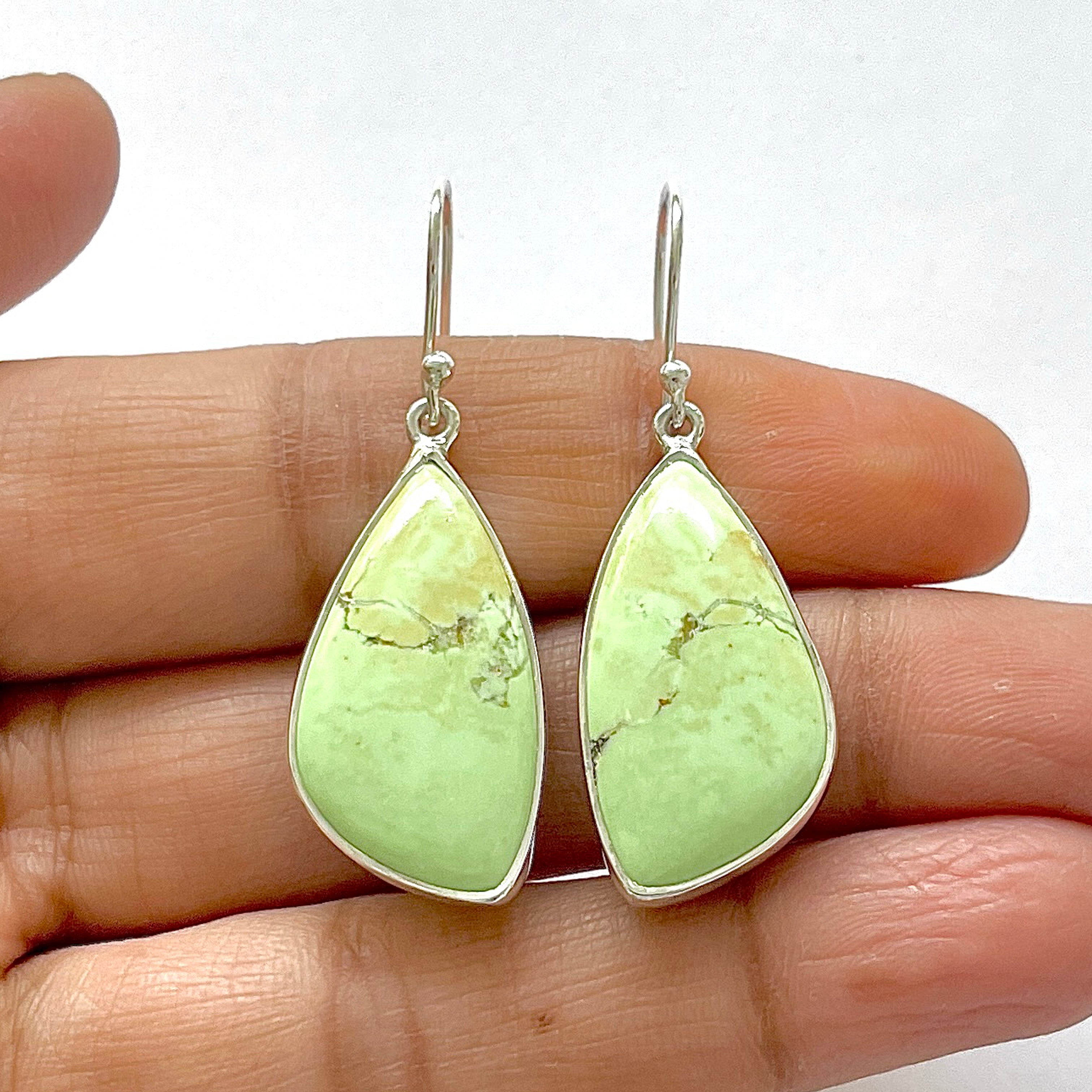 Lemon Chrysoprase Earring-(LCP-3-13)