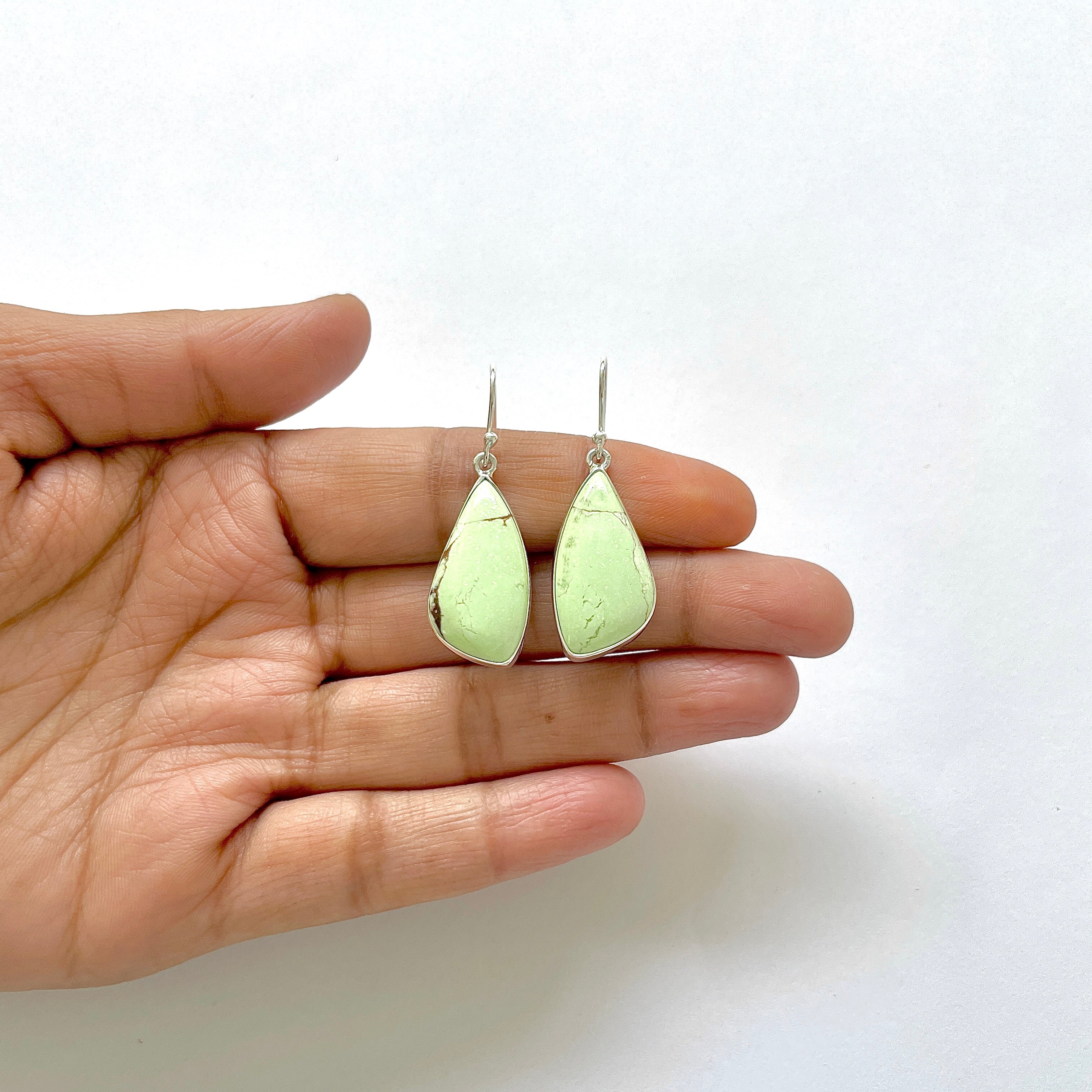 Lemon Chrysoprase Earring-(LCP-3-14)