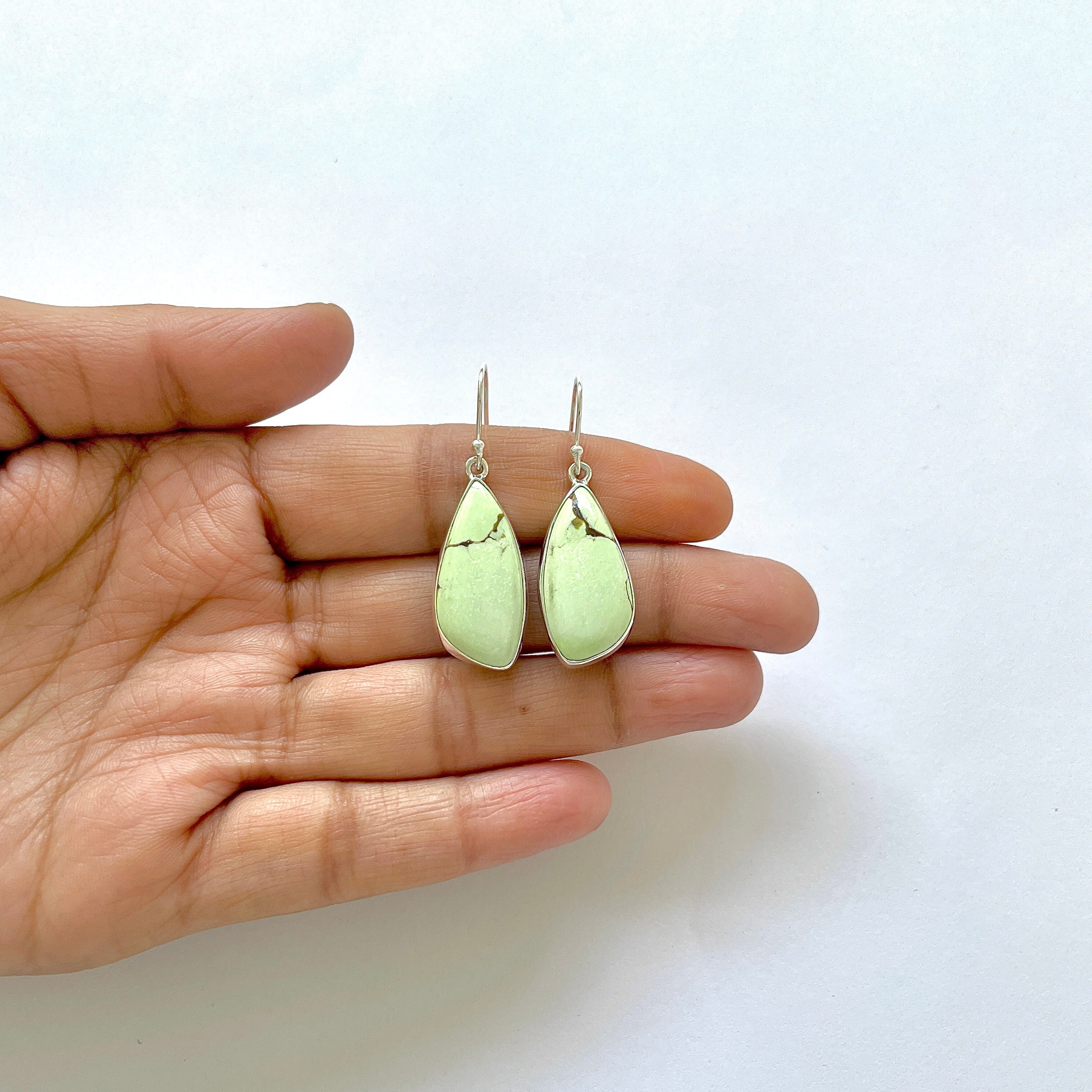 Lemon Chrysoprase Earring-(LCP-3-19)