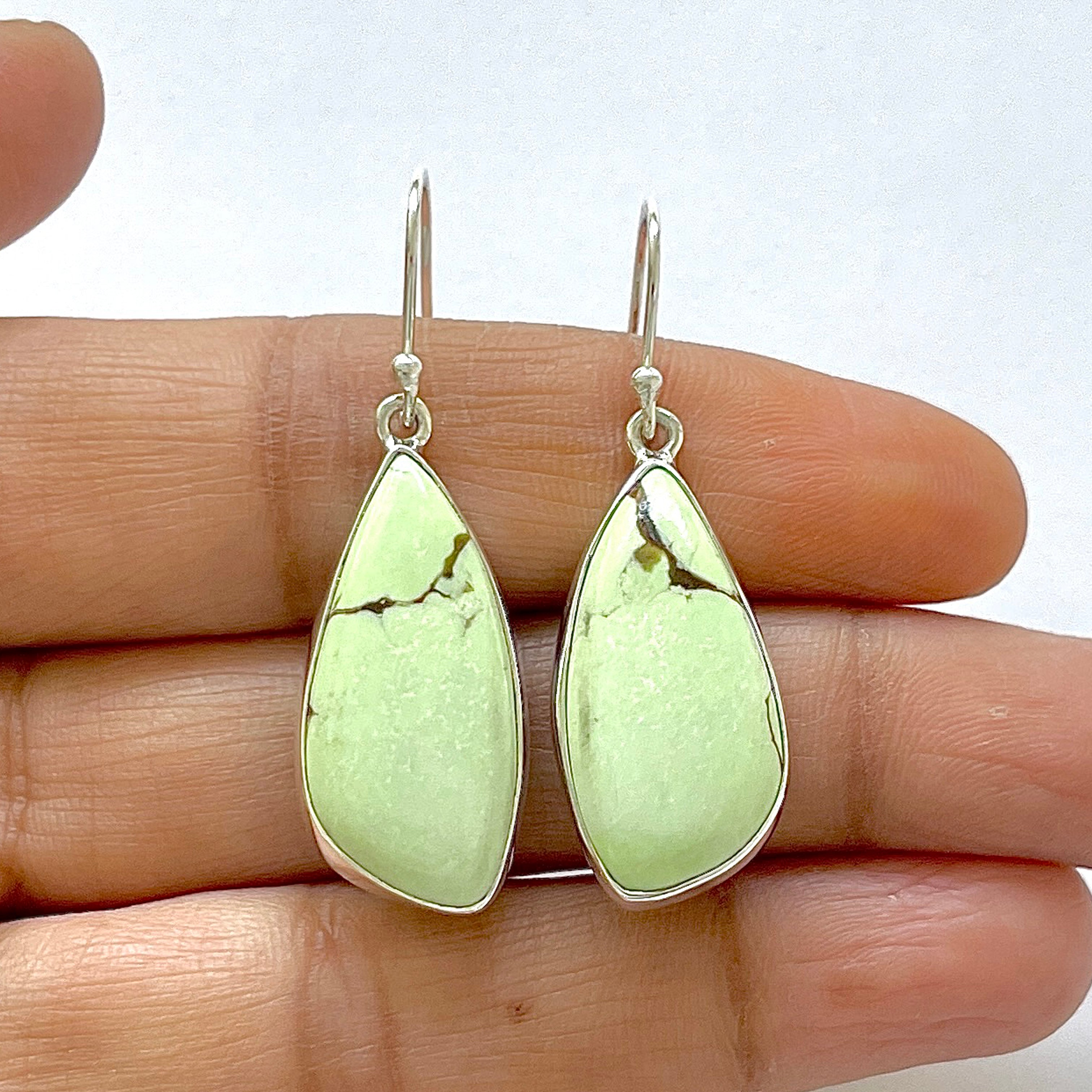 Lemon Chrysoprase Earring-(LCP-3-19)