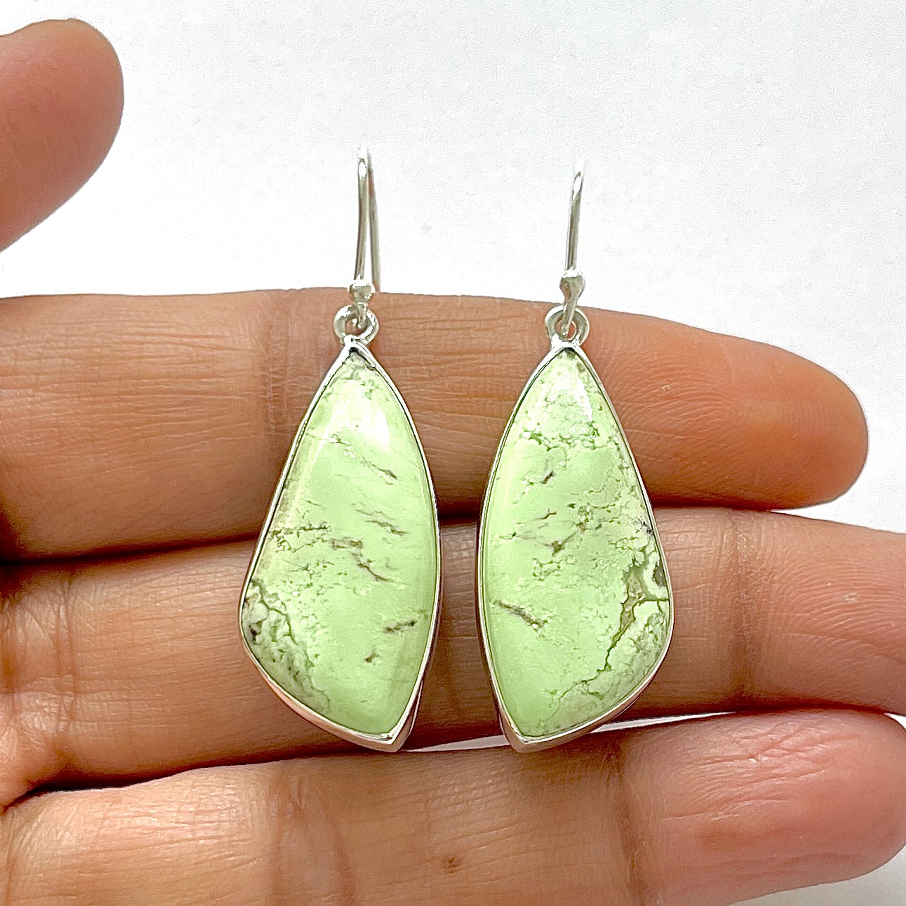 Lemon Chrysoprase Earring-(LCP-3-2)