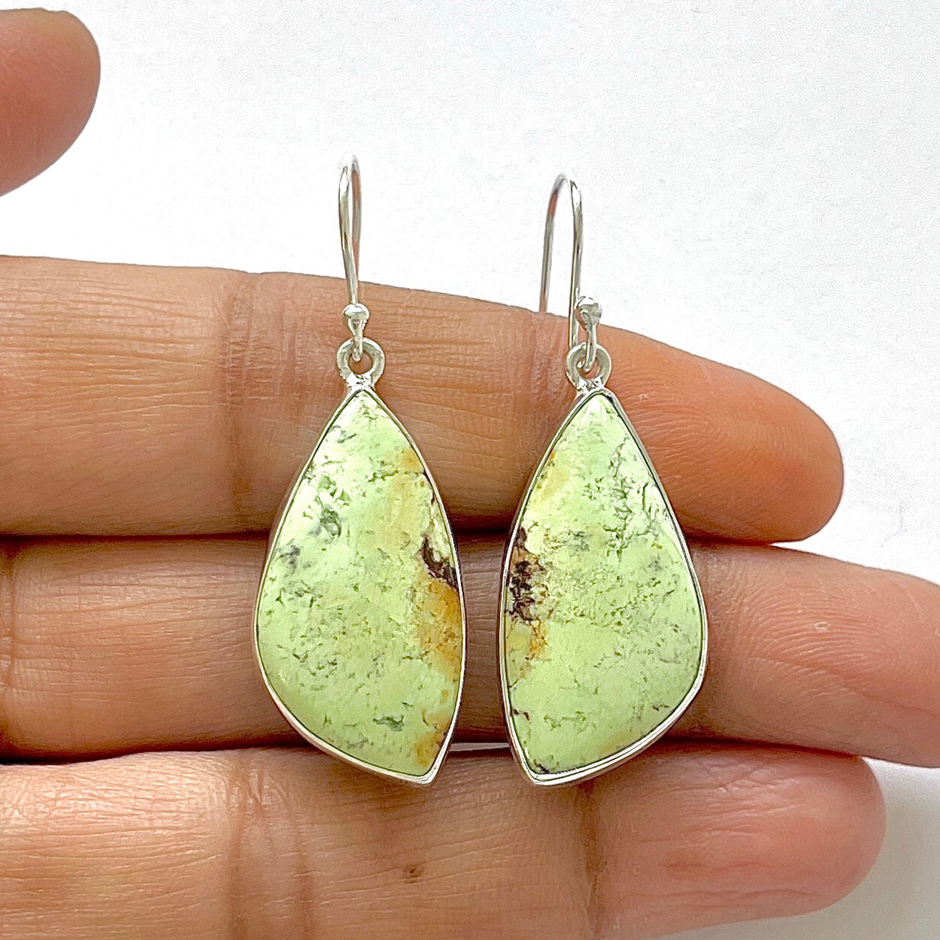 Lemon Chrysoprase Earring-(LCP-3-3)