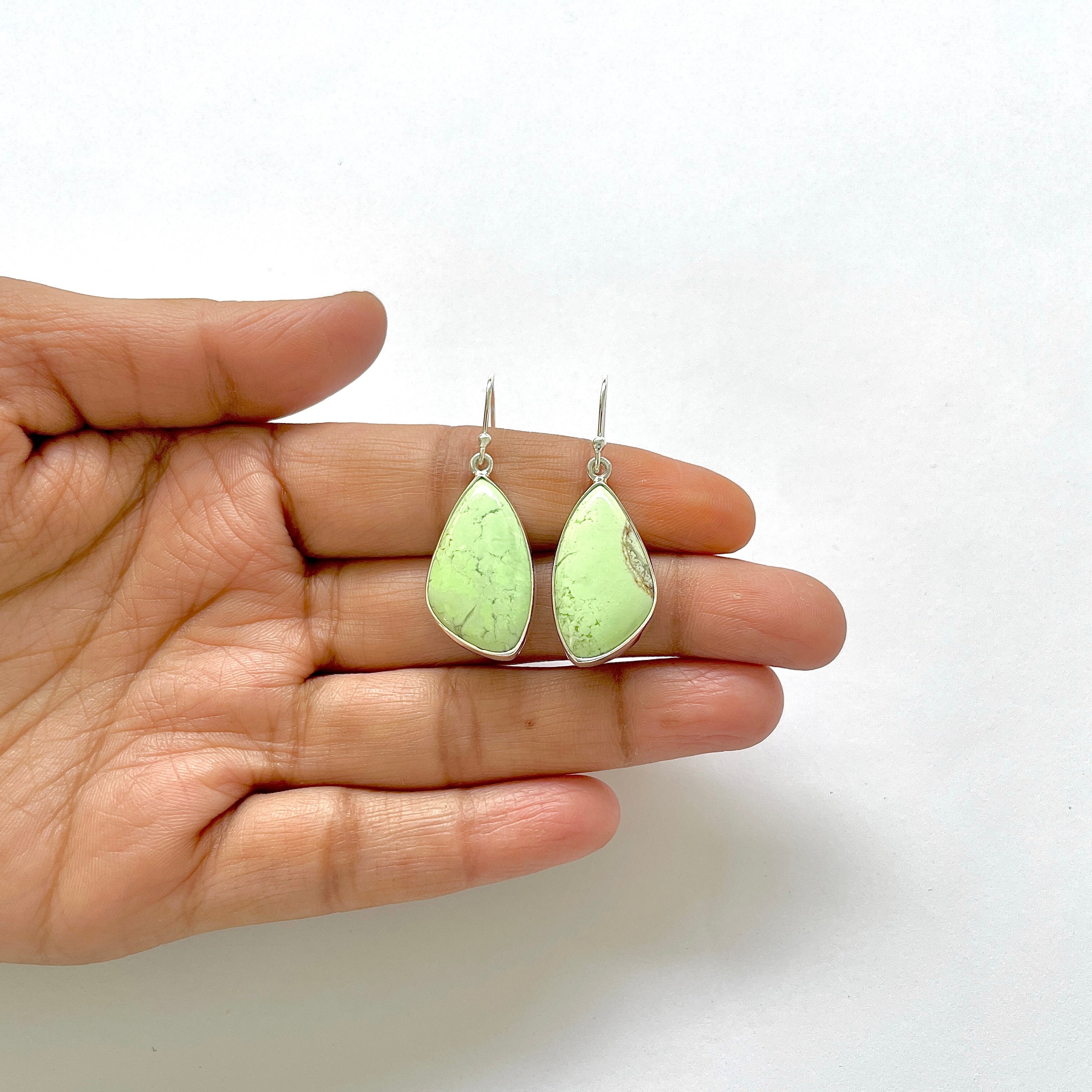 Lemon Chrysoprase Earring-(LCP-3-4)