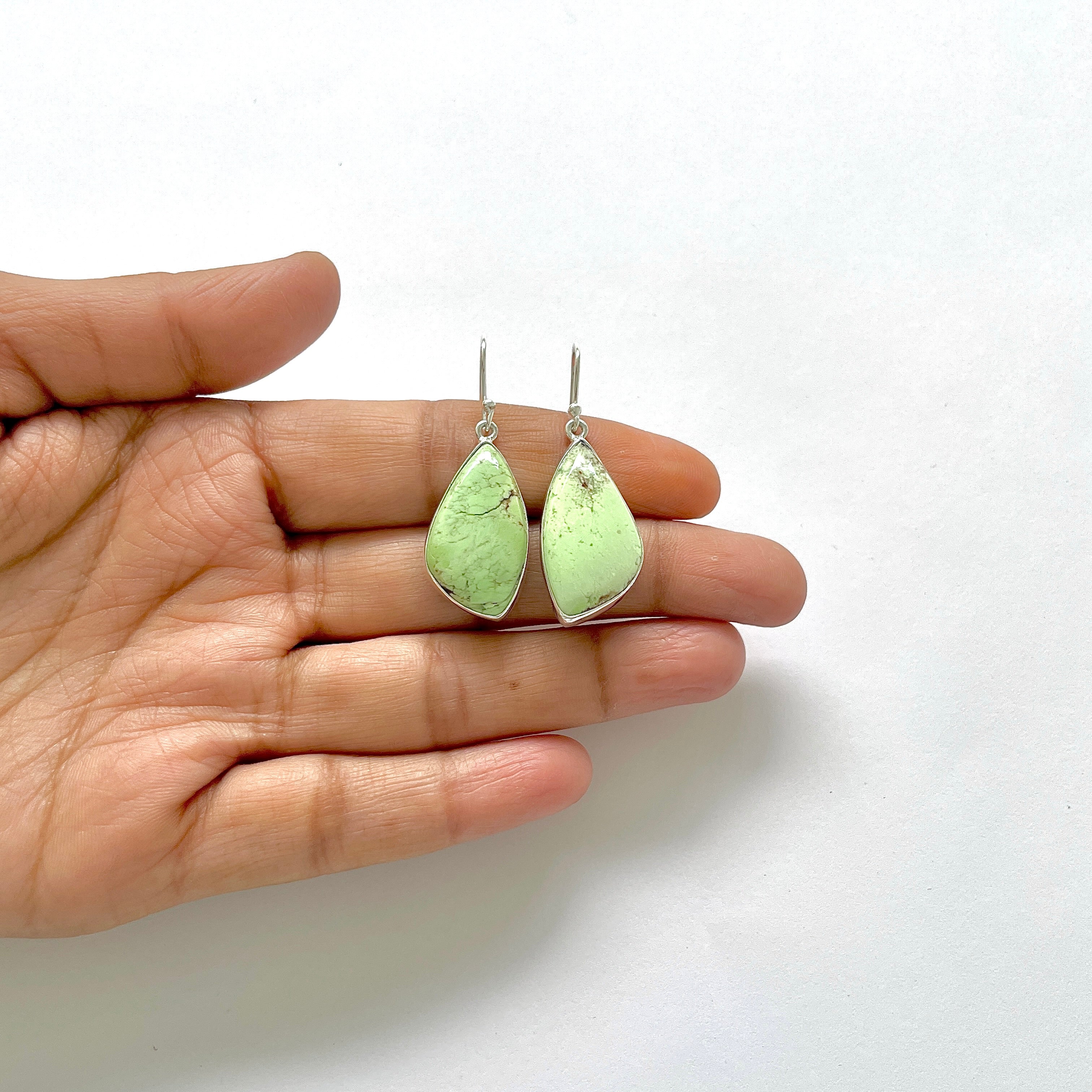 Lemon Chrysoprase Earring-(LCP-3-6)