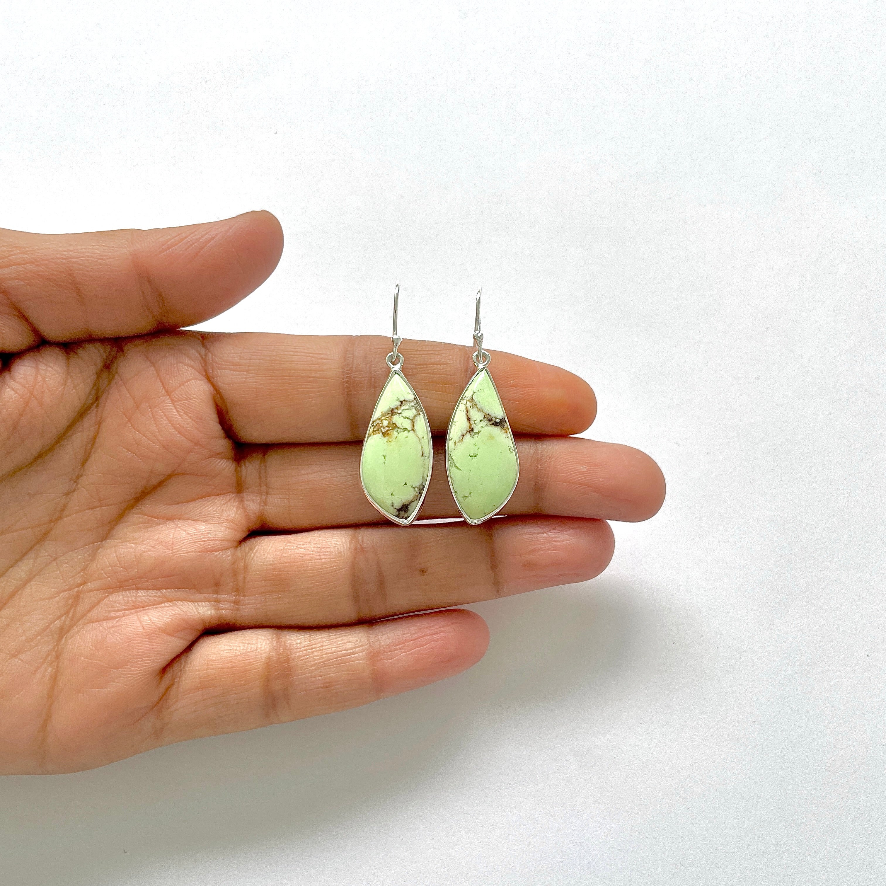 Lemon Chrysoprase Earring-(LCP-3-8)