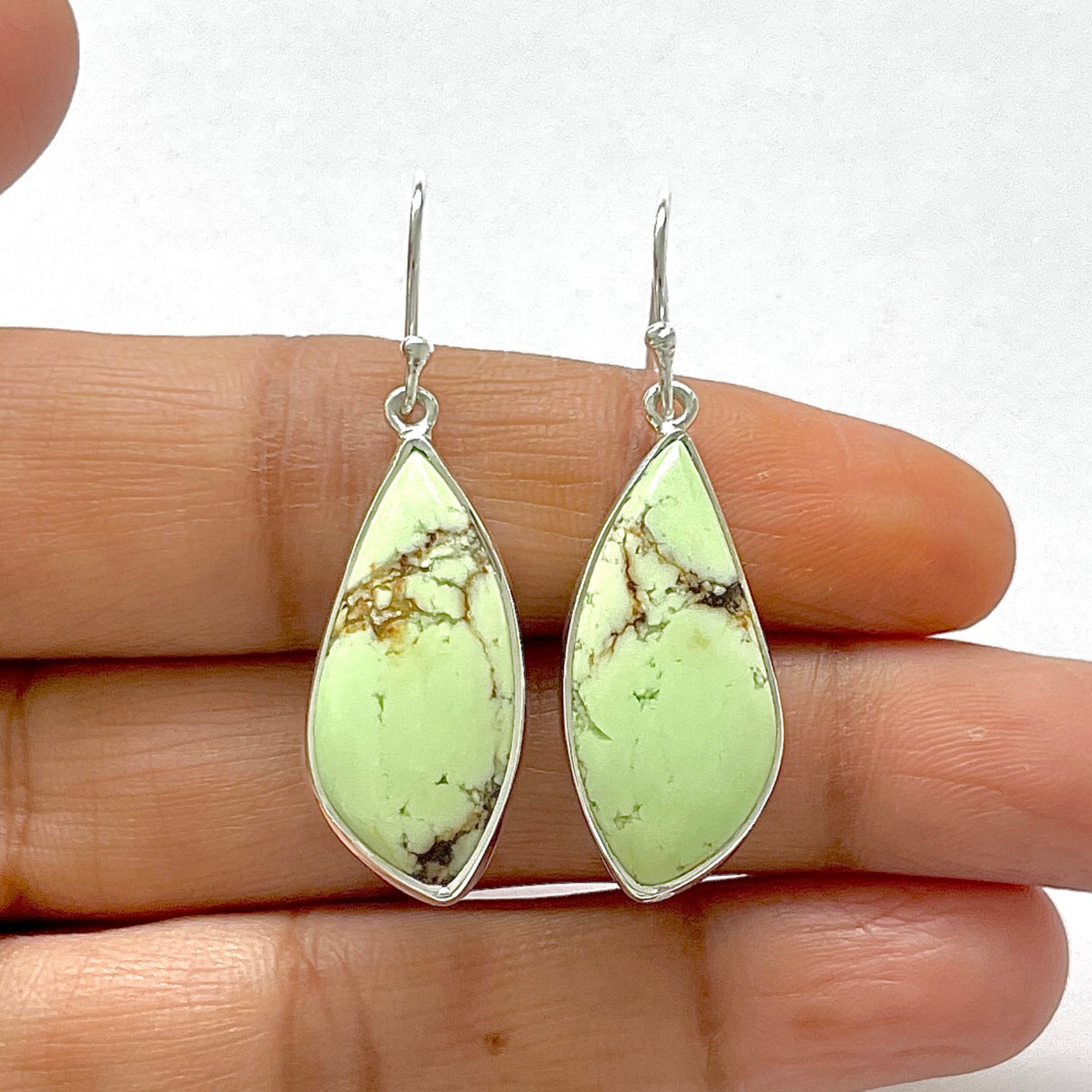 Lemon Chrysoprase Earring-(LCP-3-8)