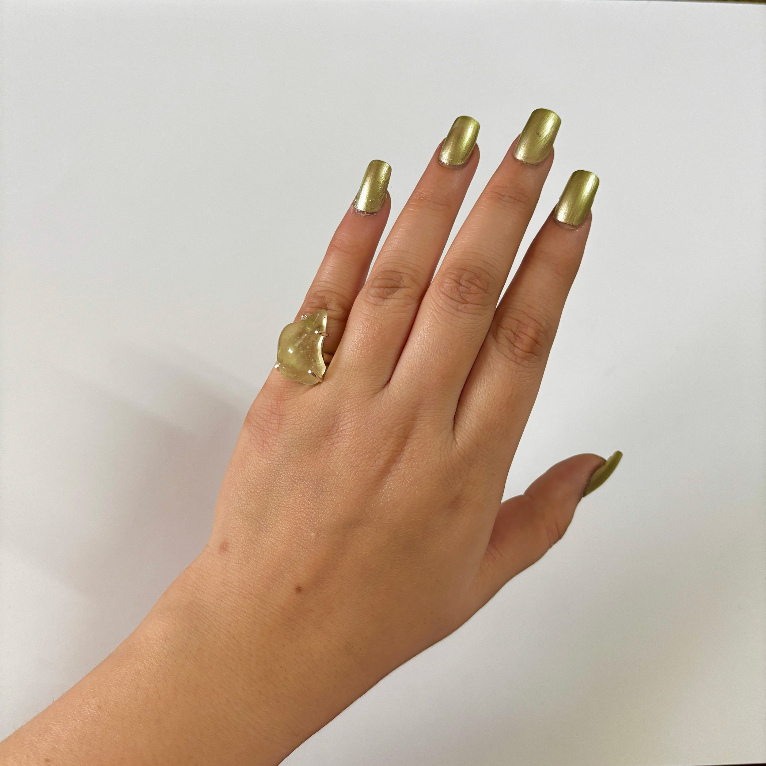 Libyan Desert Glass Ring-(LDG-2-44)
