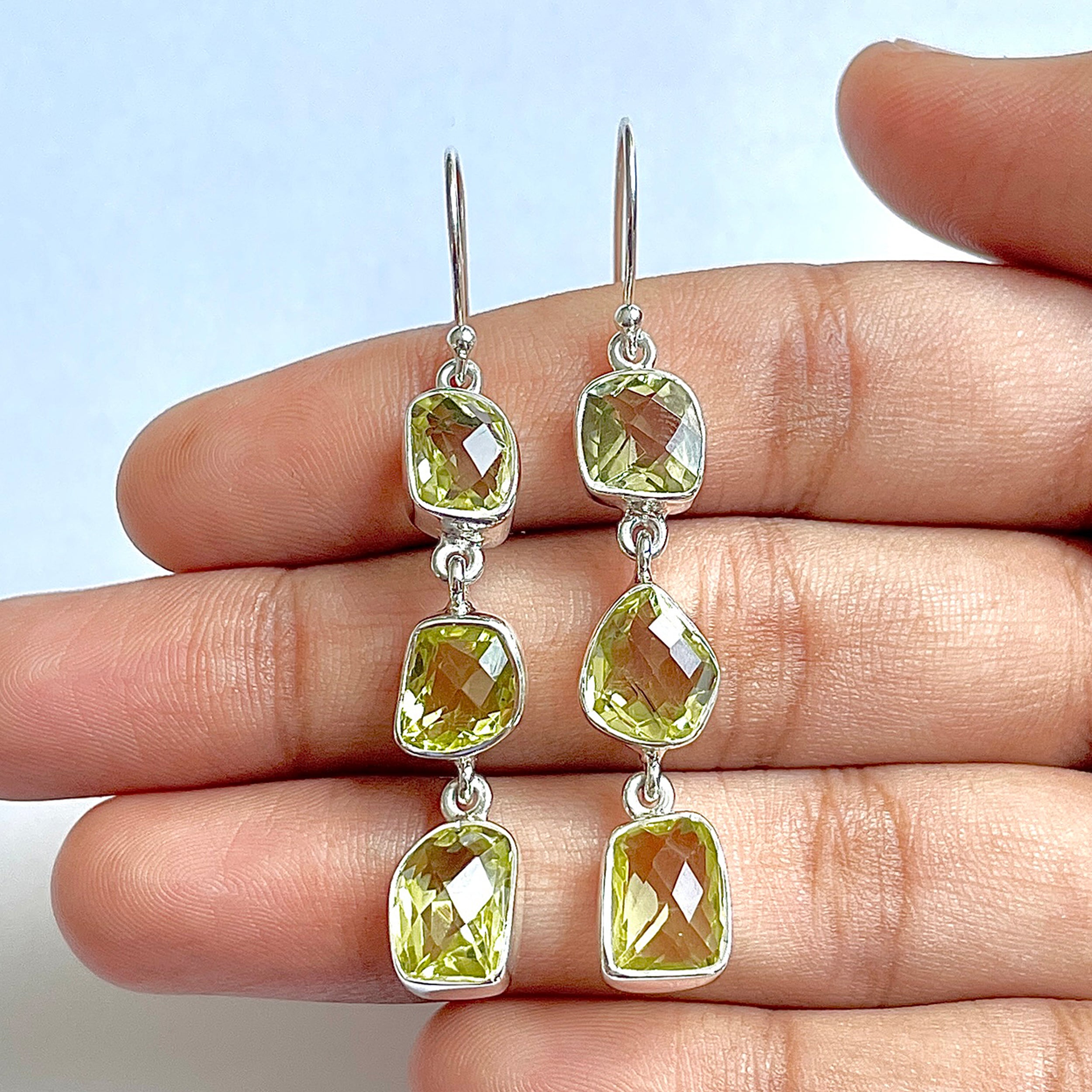 Lemon Quartz Earring-(LEM-3-2)