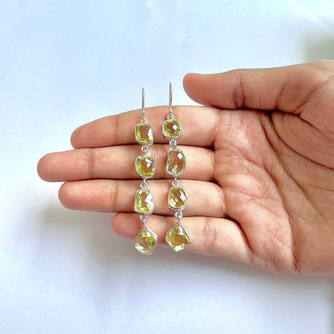 Lemon Quartz Earring-(LEM-3-4)