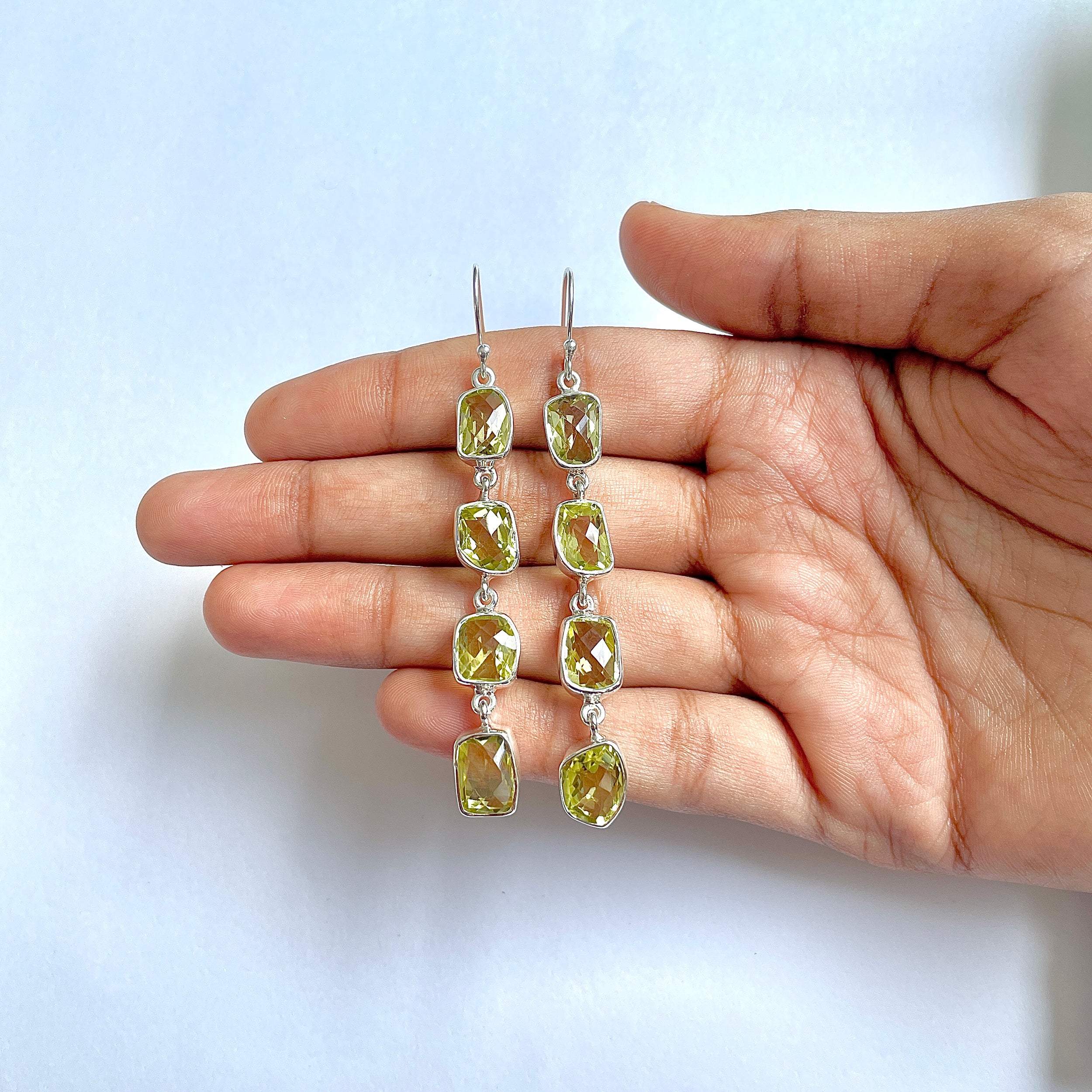 Lemon Quartz Earring-(LEM-3-5)