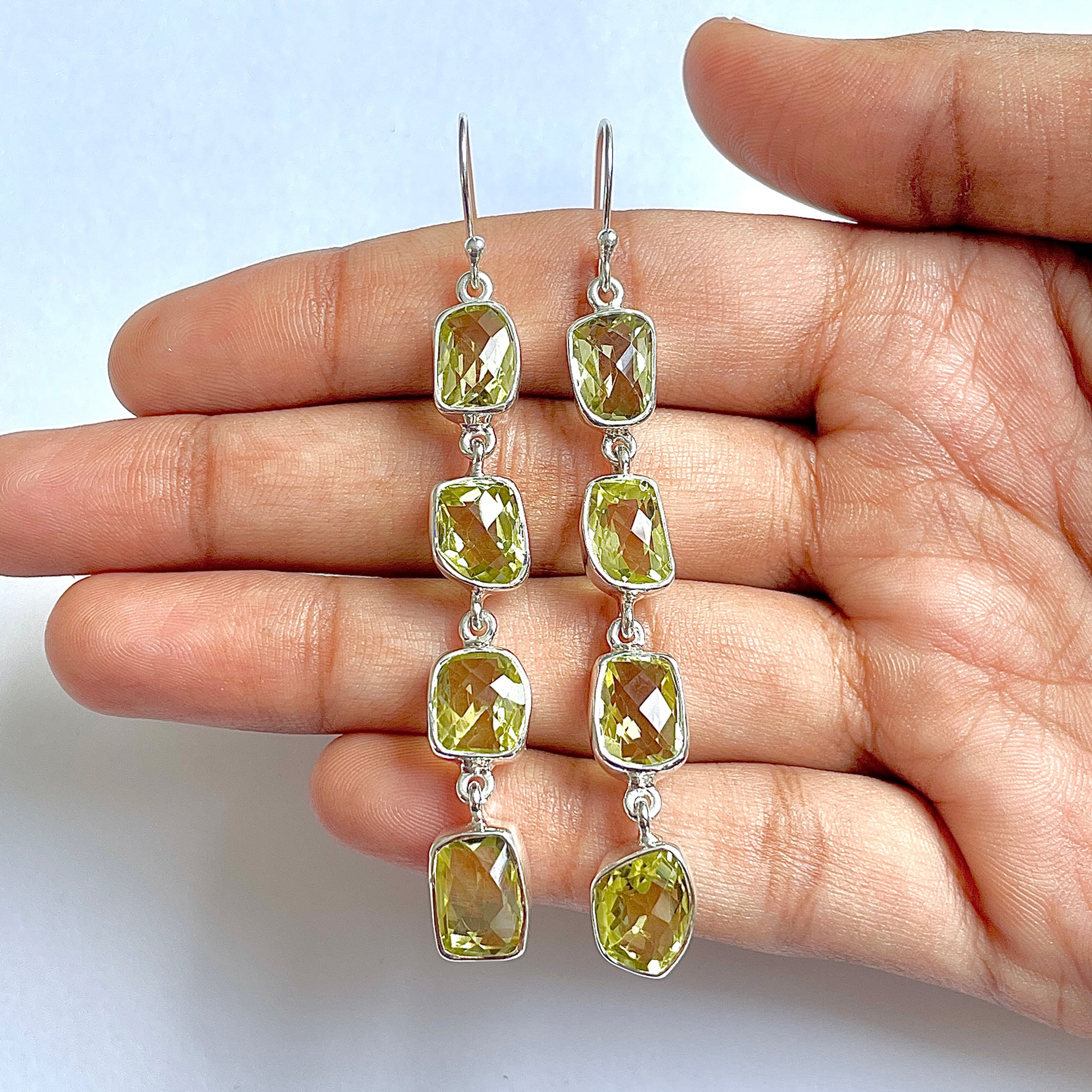 Lemon Quartz Earring-(LEM-3-5)