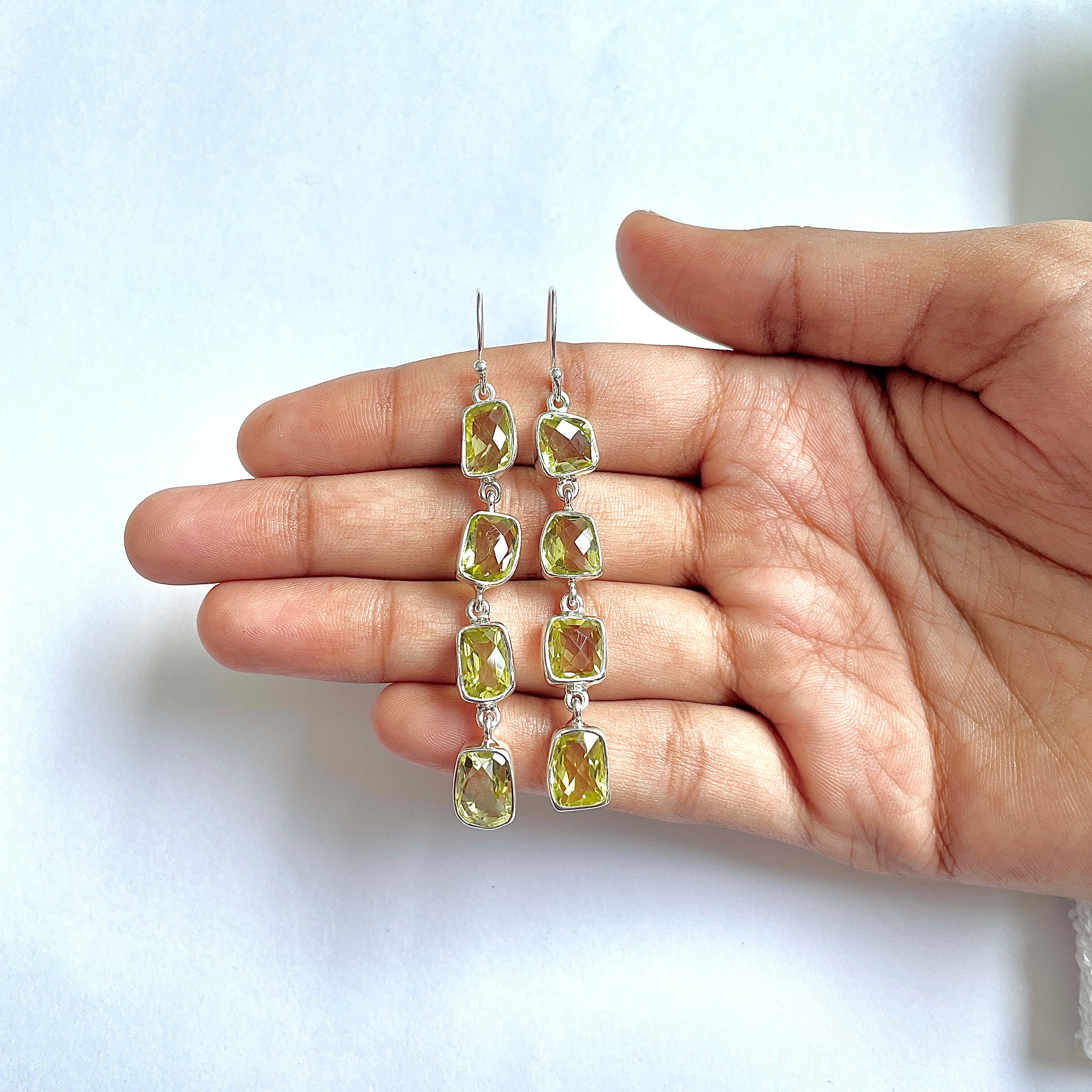Lemon Quartz Earring-(LEM-3-6)