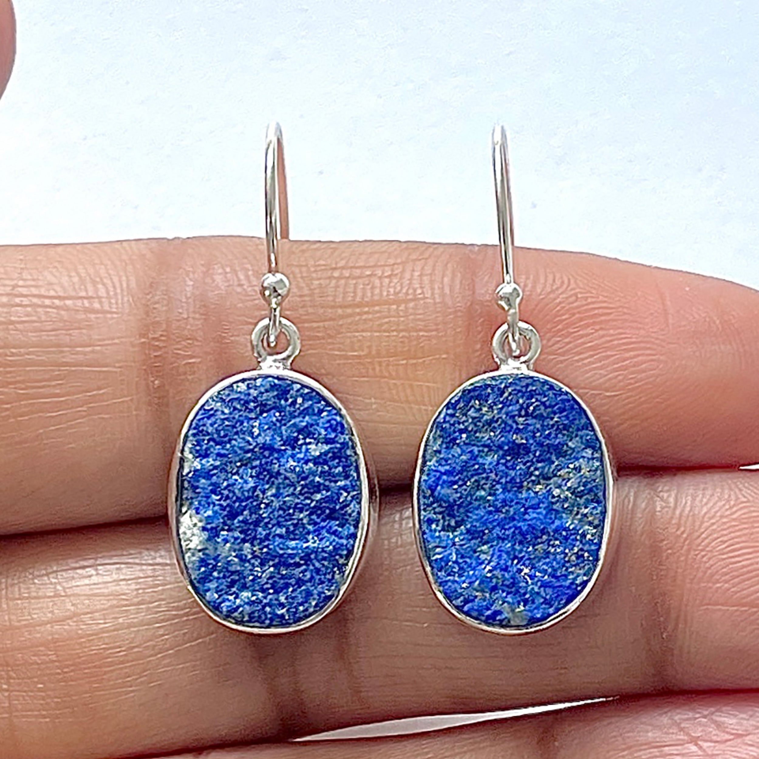 Lapis Rough Earring-(LLP-3-1)