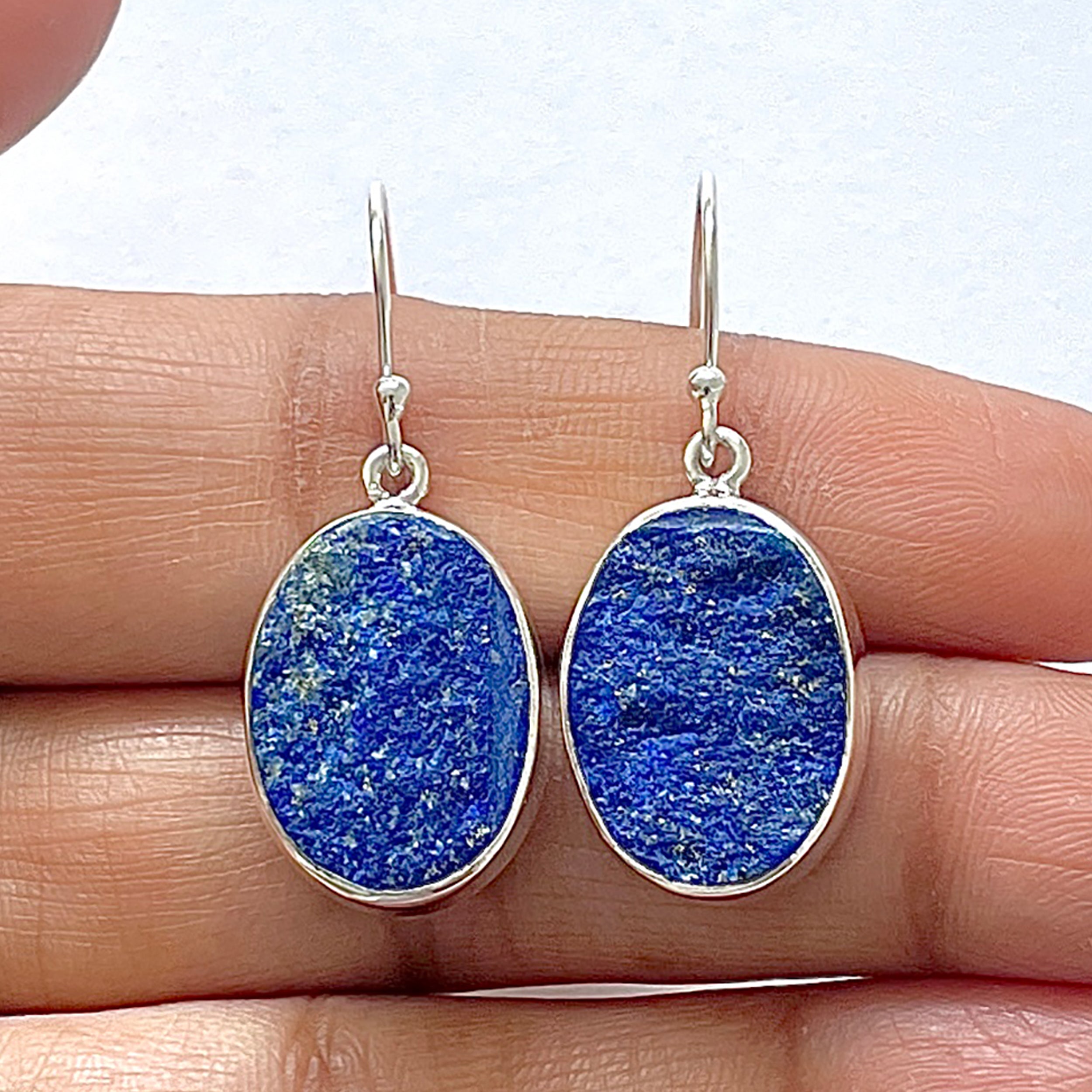 Lapis Rough Earring-(LLP-3-16)