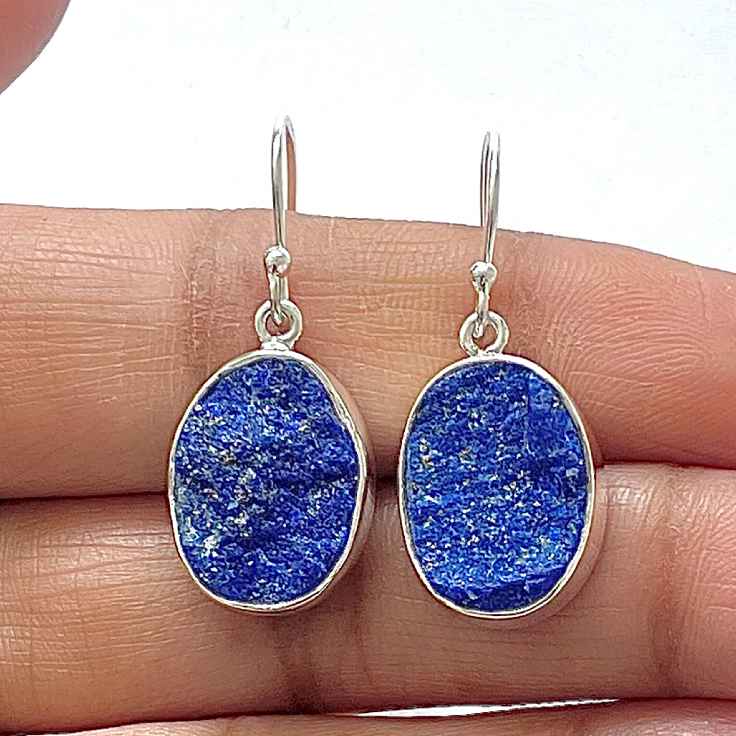 Lapis Rough Earring-(LLP-3-17)