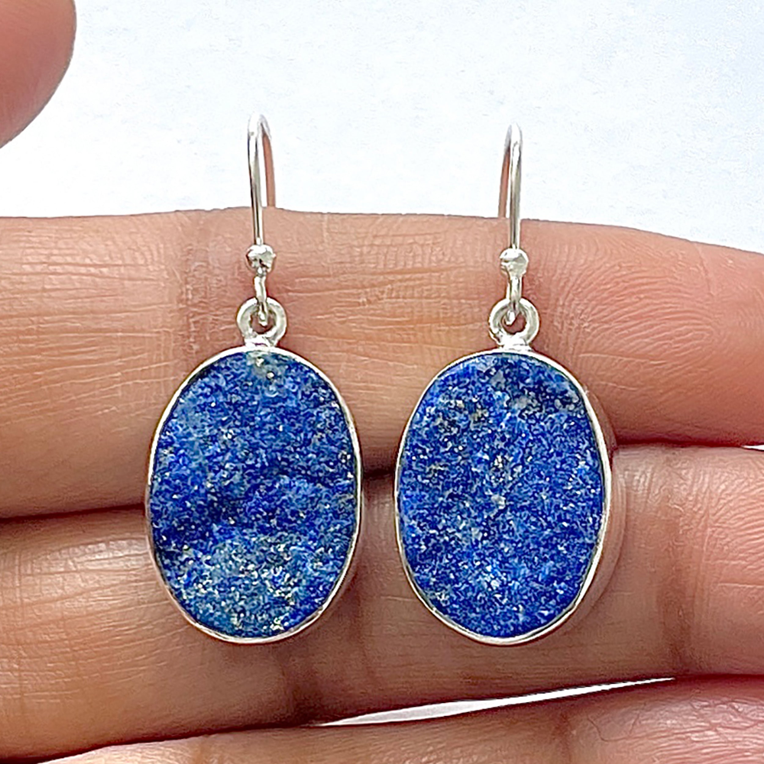 Lapis Rough Earring-(LLP-3-19)