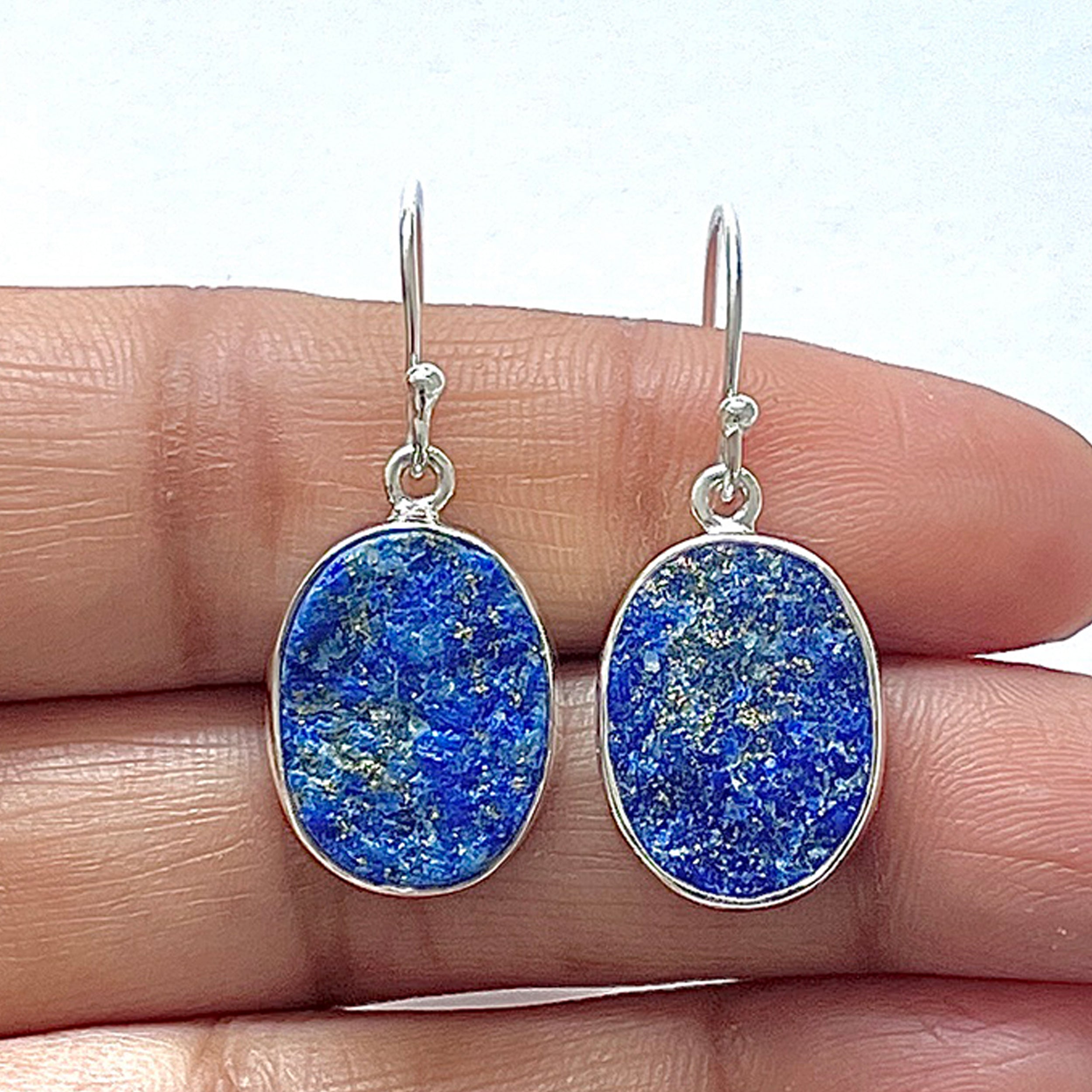 Lapis Rough Earring-(LLP-3-3)