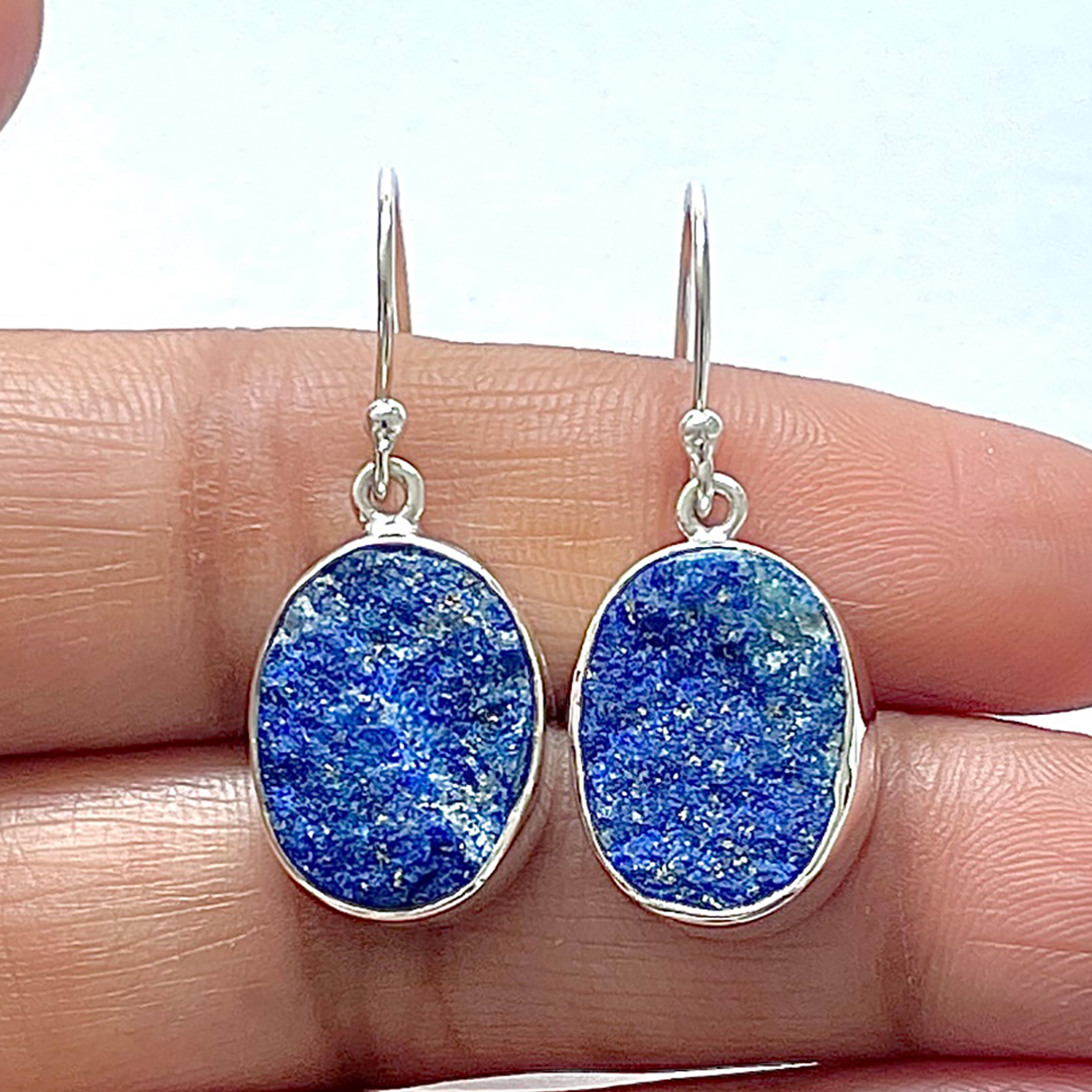 Lapis Rough Earring-(LLP-3-4)