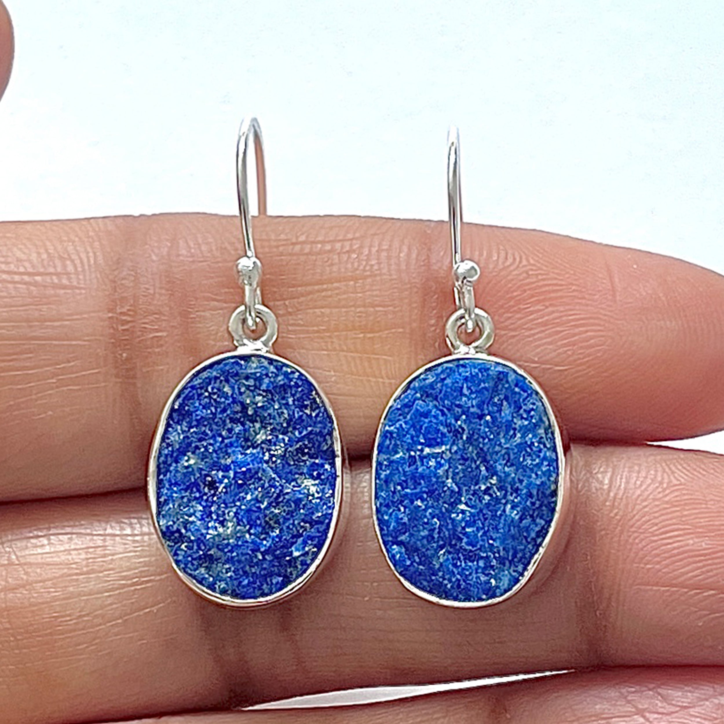 Lapis Rough Earring-(LLP-3-5)