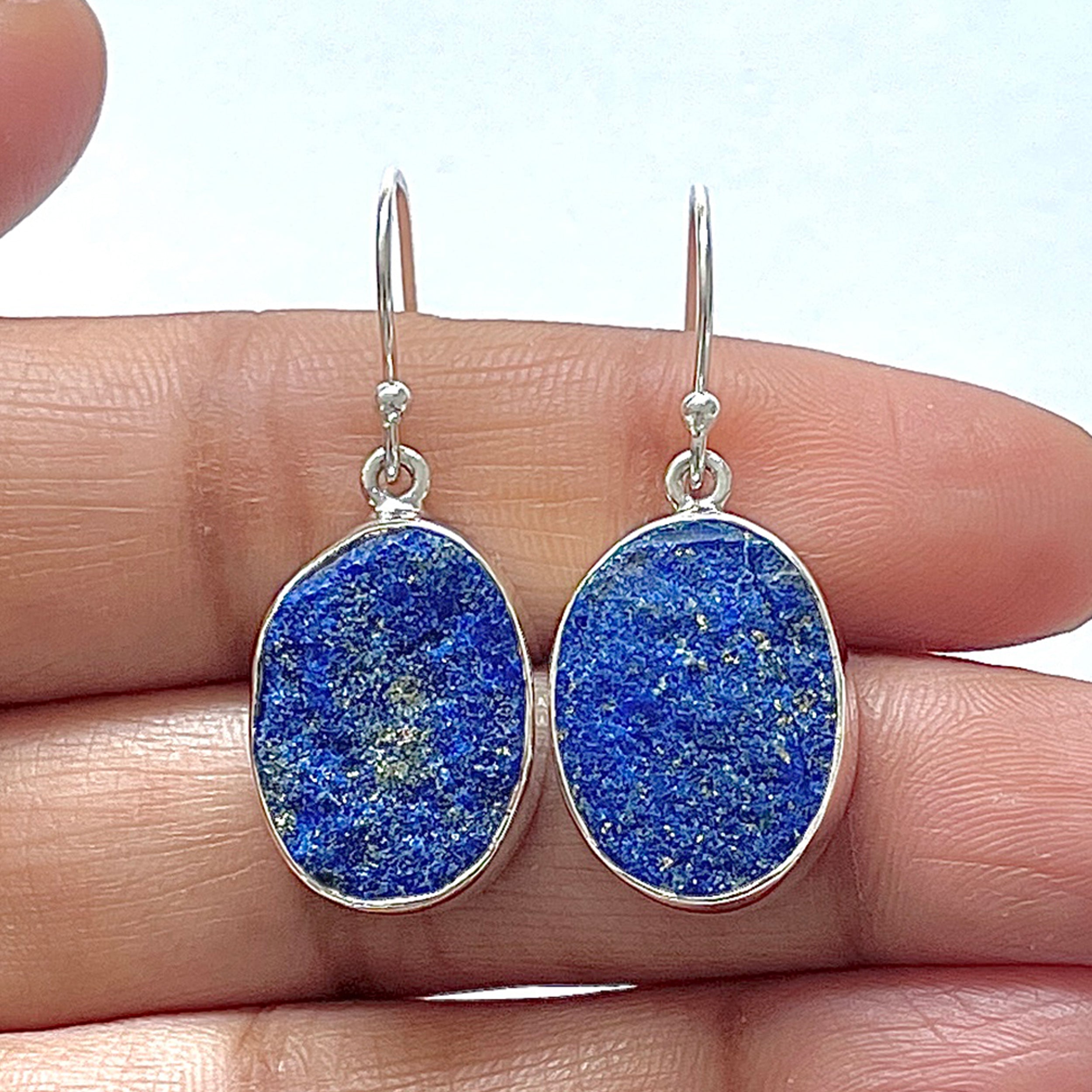 Lapis Rough Earring-(LLP-3-8)