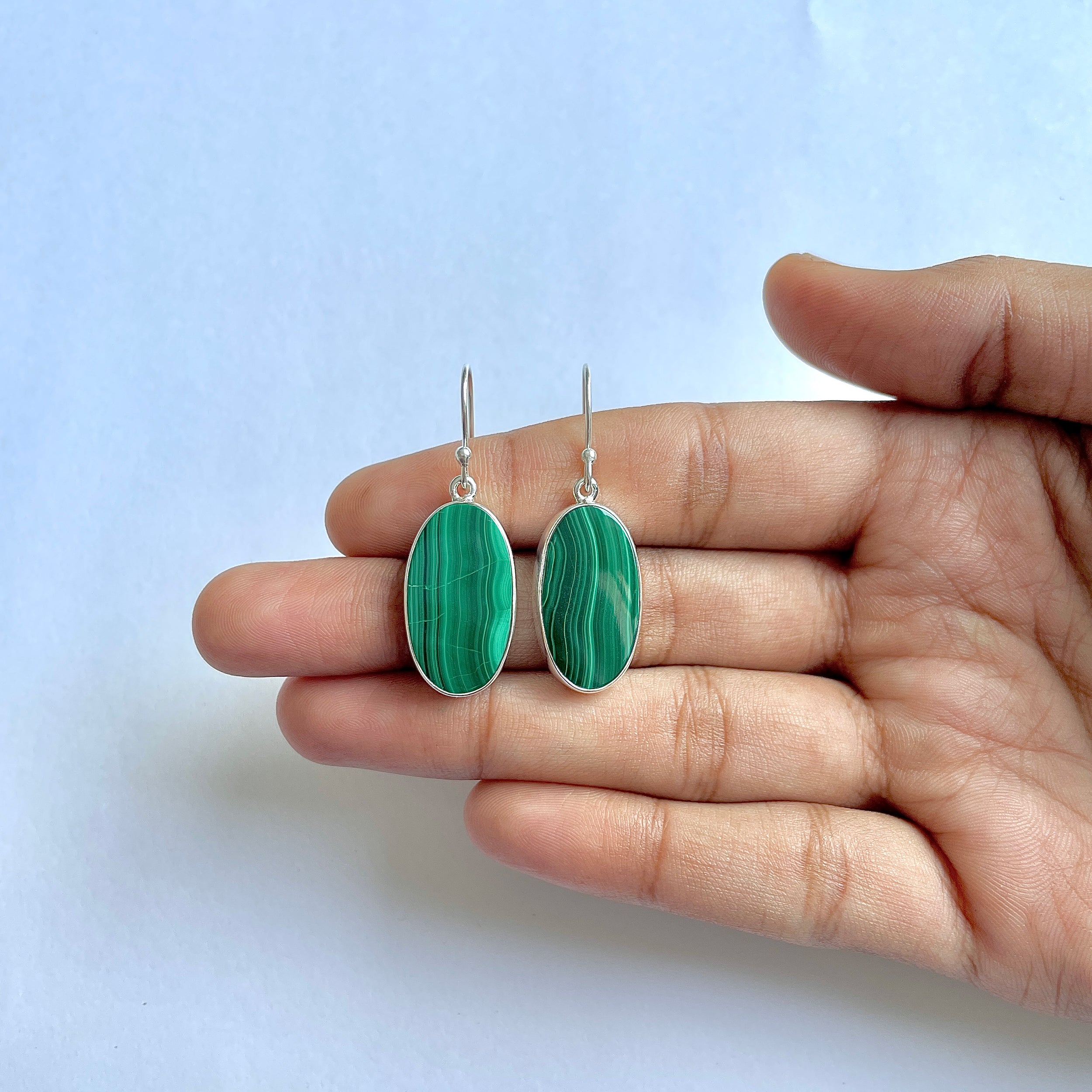 Malachite Earring-(MLC-3-11)
