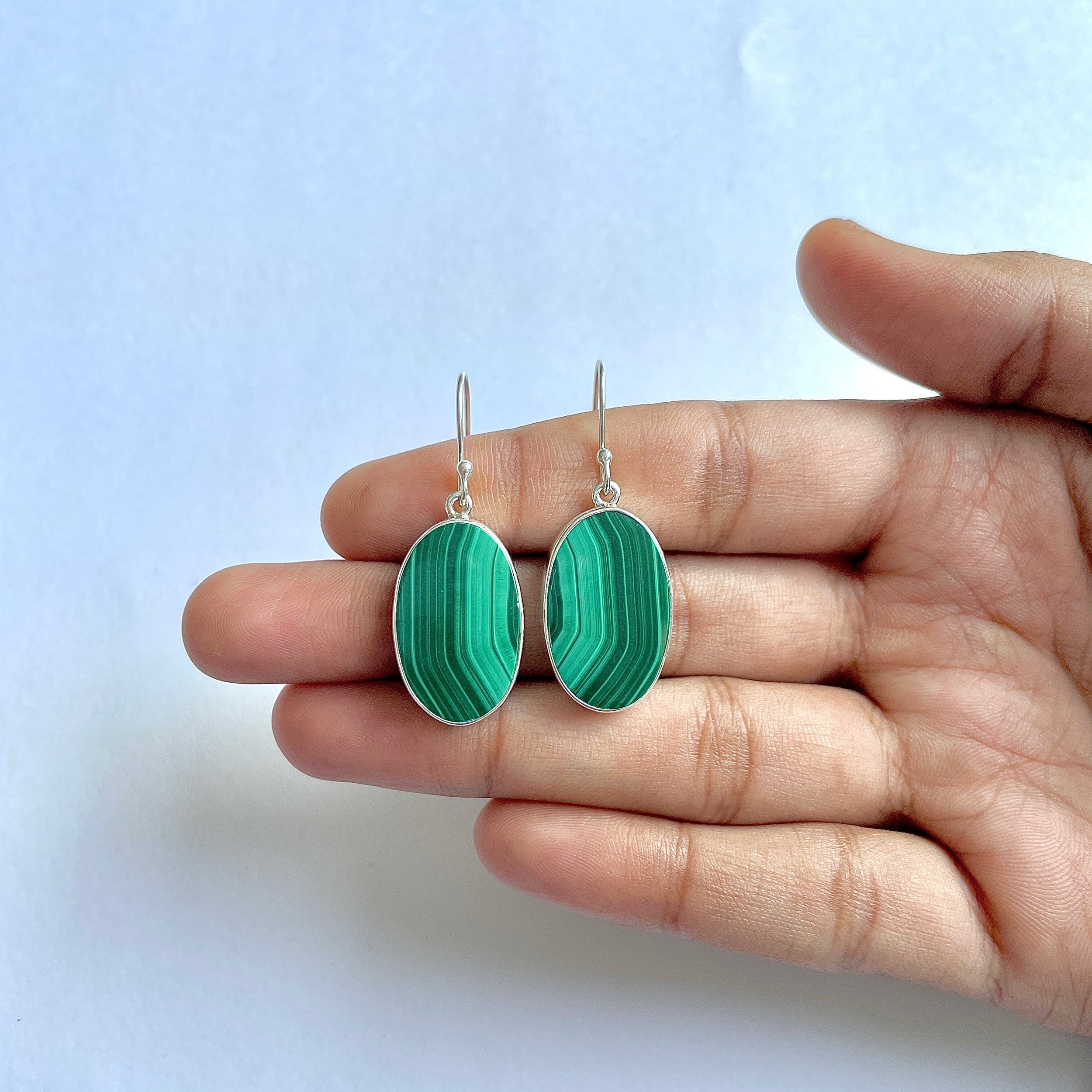Malachite Earring-(MLC-3-12)