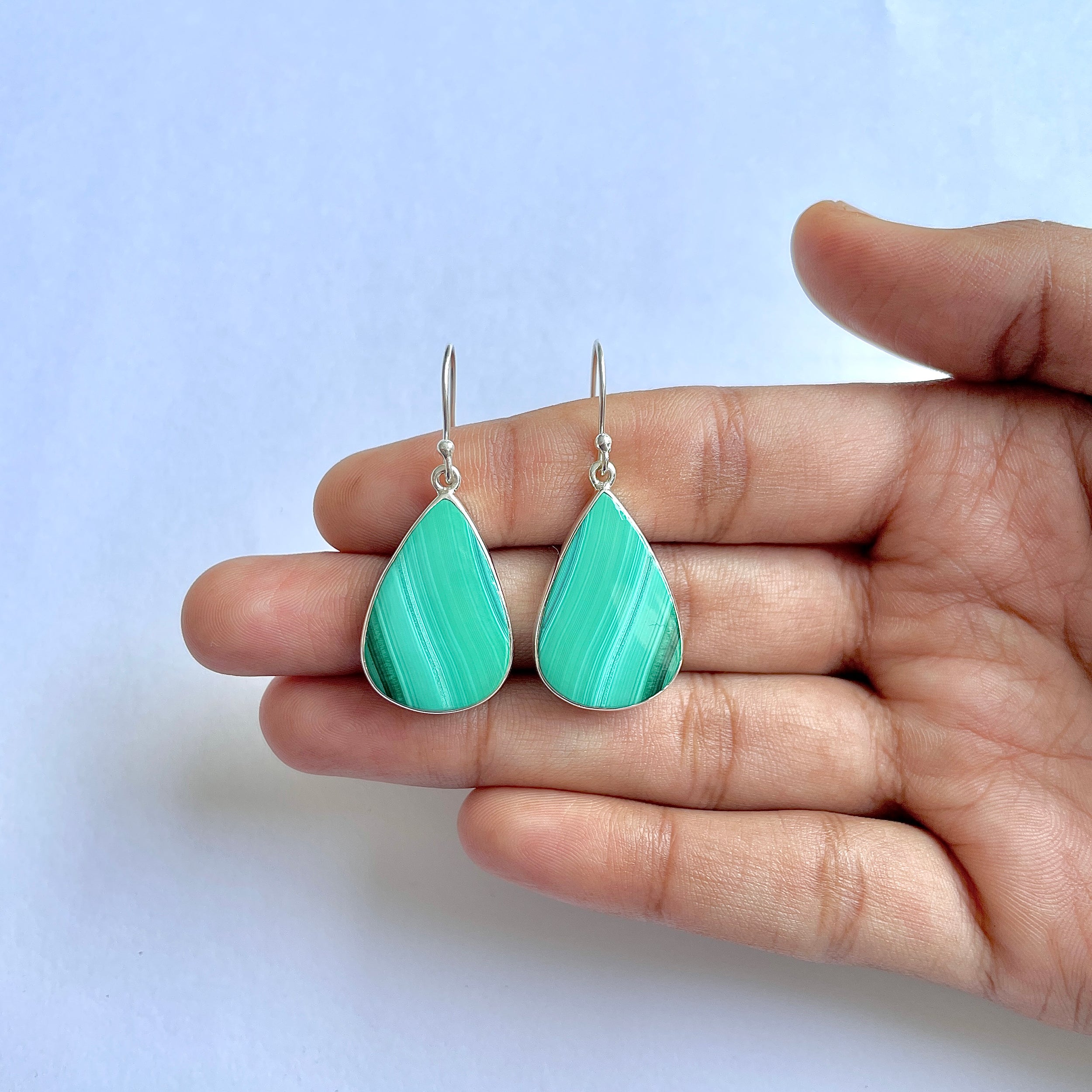 Malachite Earring-(MLC-3-13)