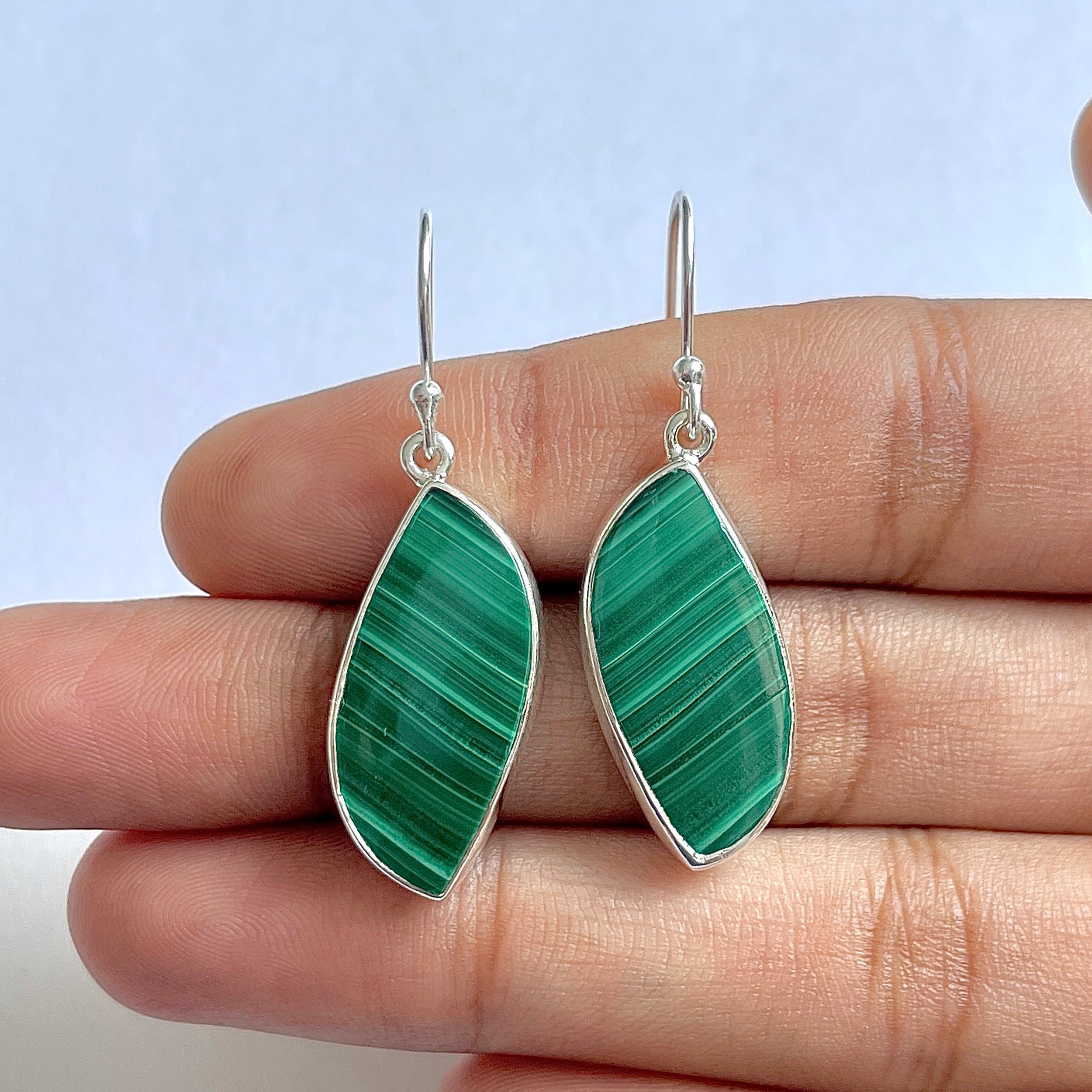 Malachite Earring-(MLC-3-16)