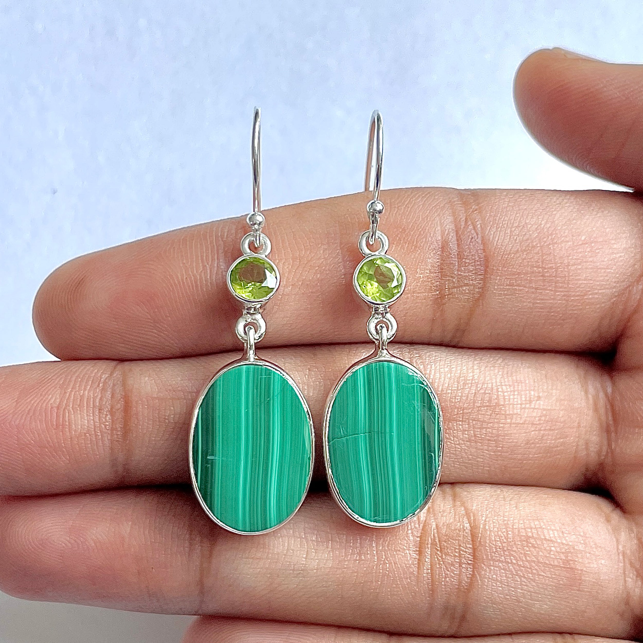 Malachite Earring-(MLC-3-6)