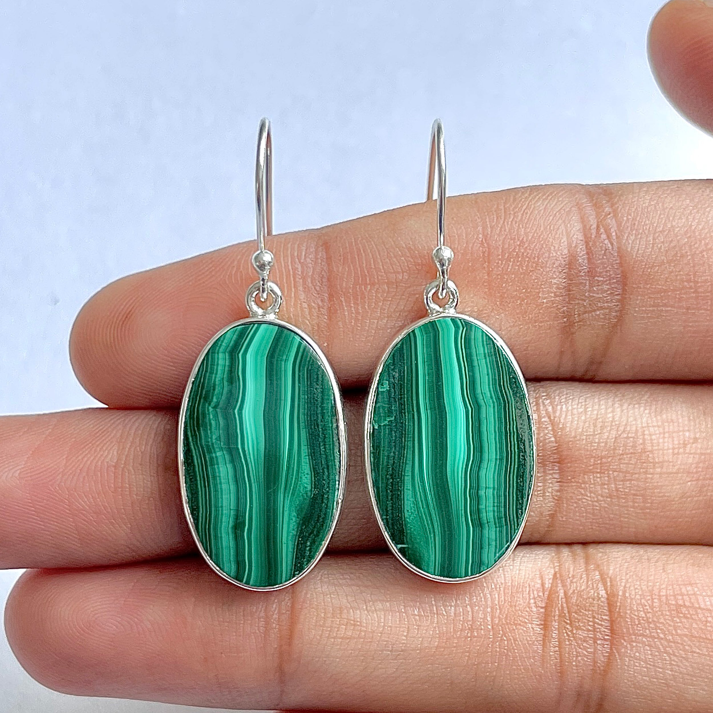 Malachite Earring-(MLC-3-7)
