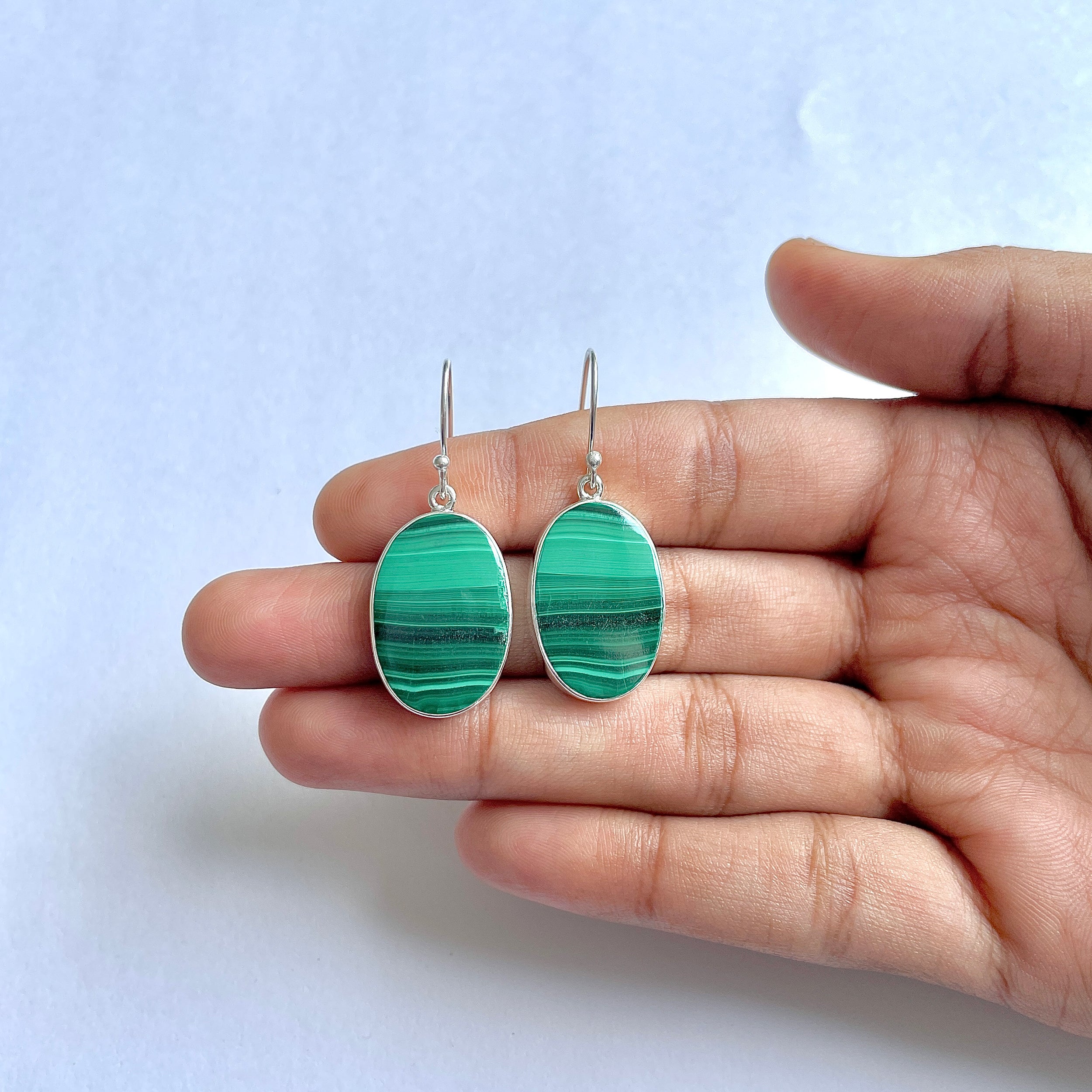 Malachite Earring-(MLC-3-8)
