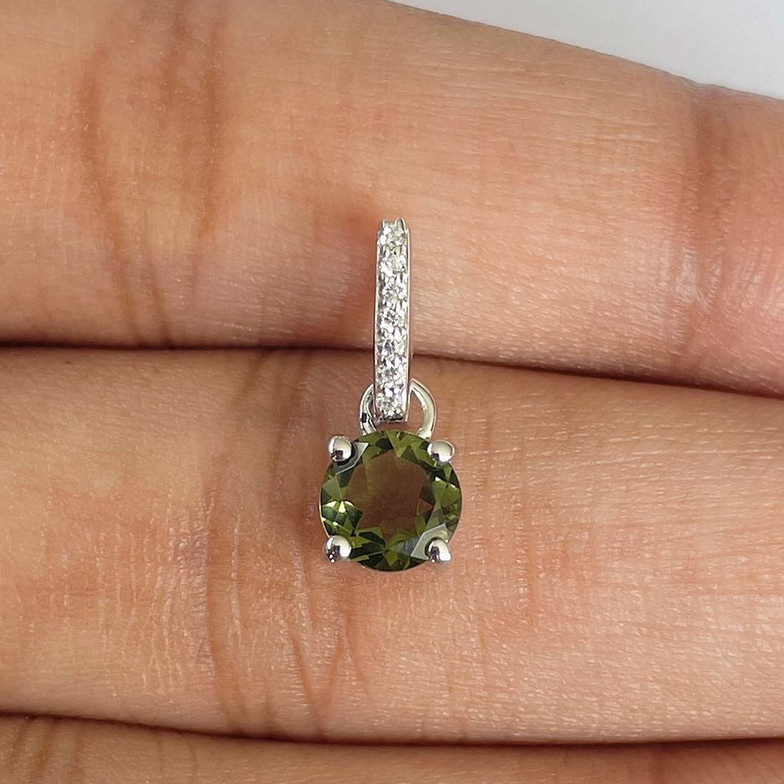 Moldavite Pendant-(MLD-RDP-549)