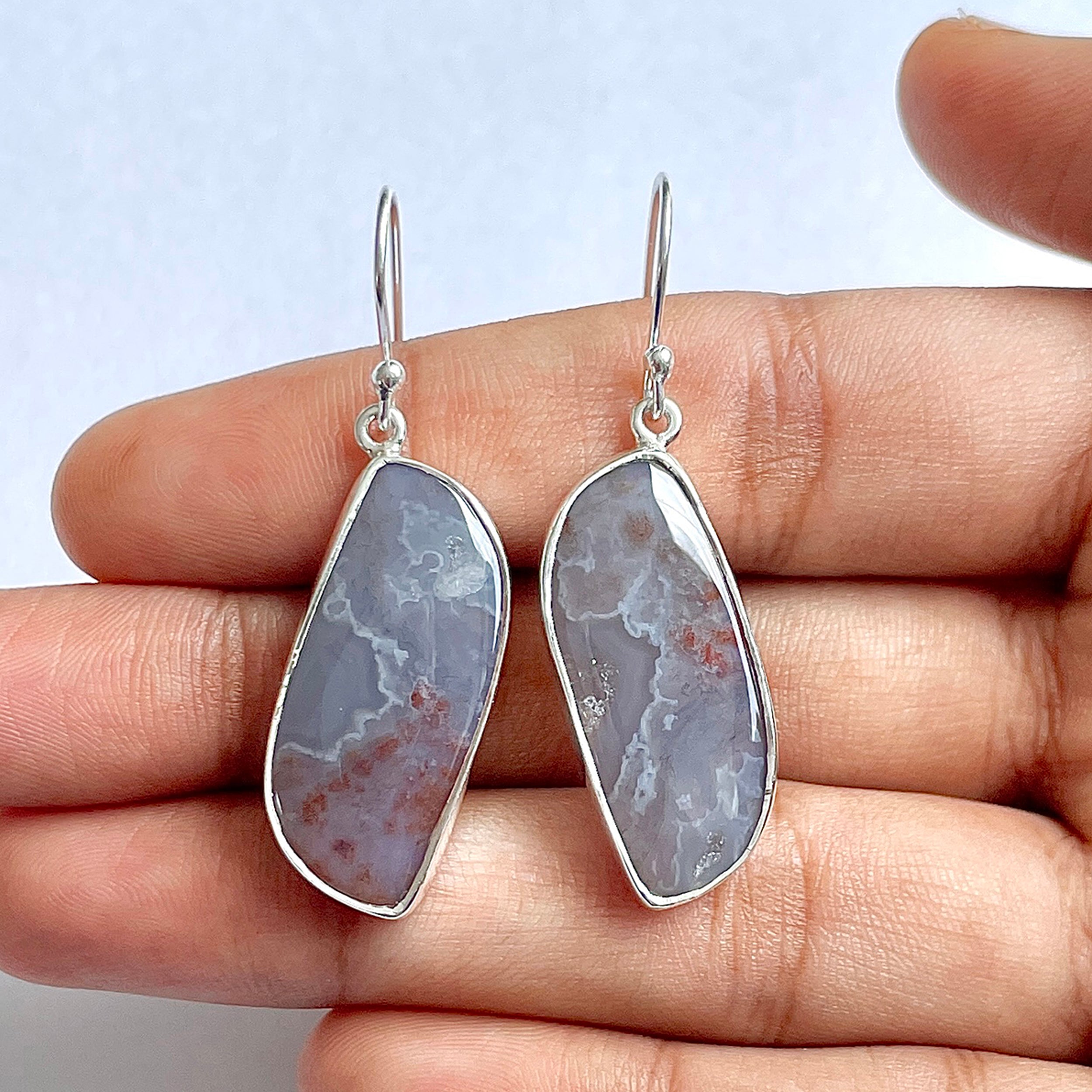Moss Agate Earring-(MOA-3-29)