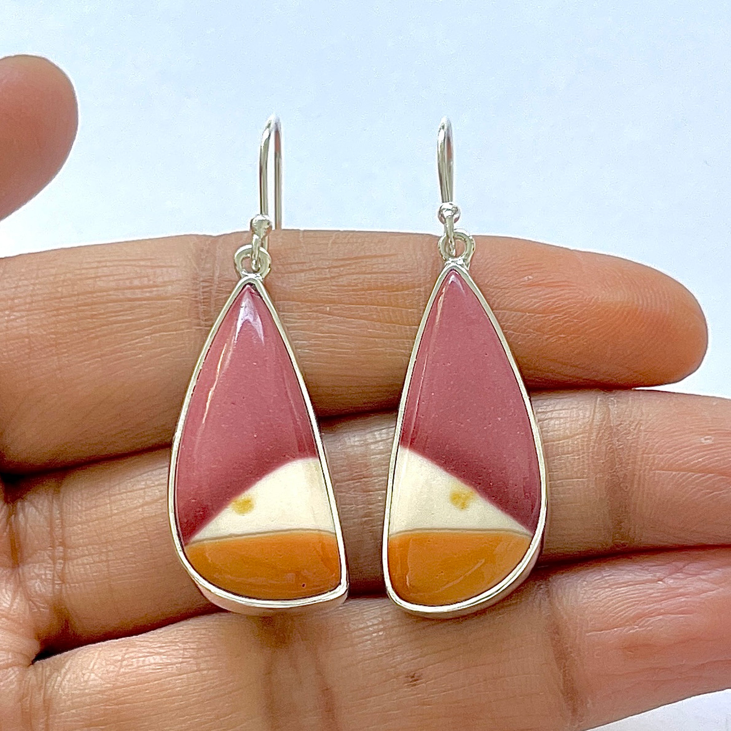 Mookaite Earring-(MOK-3-1)