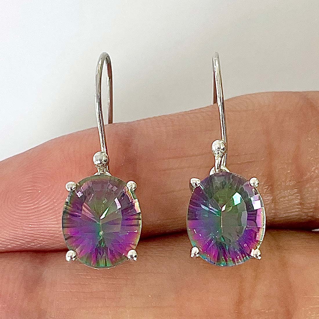 Mystic Topaz Earring-(MST-RDE-868)